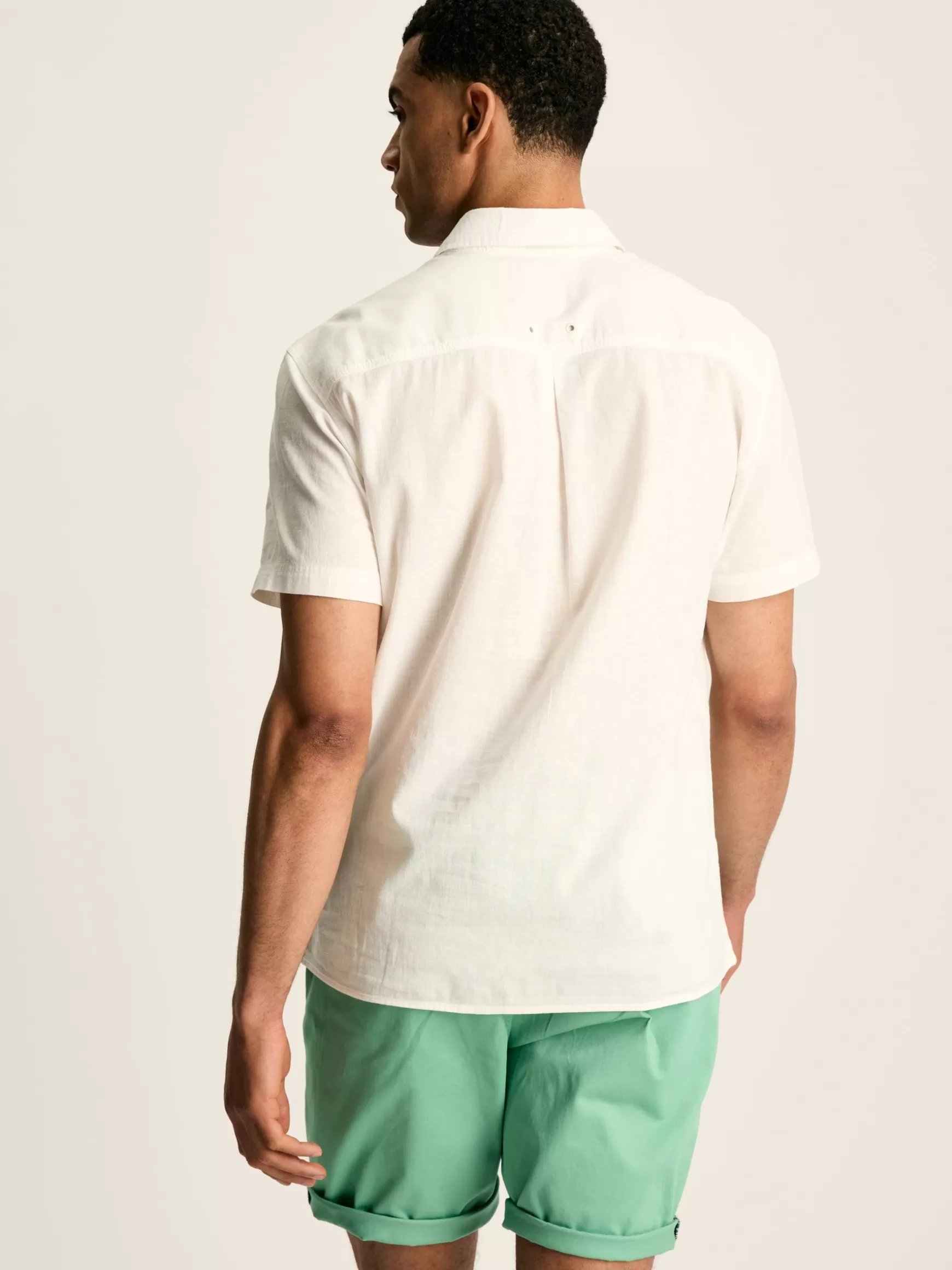 Linen Blend Plain Short Sleeve Shirt^Joules Cheap