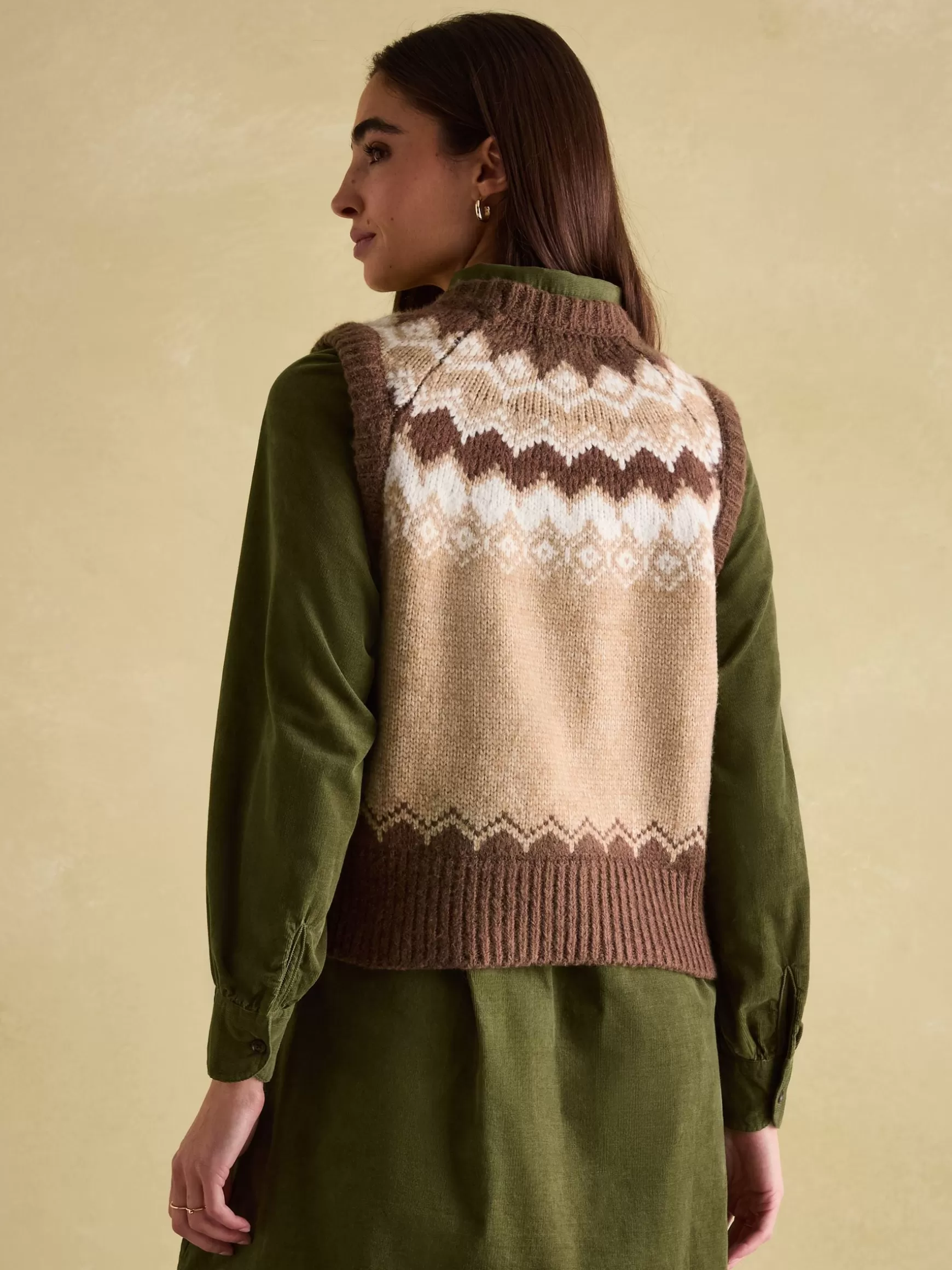 Lowry Knitted Fair Isle Vest^Joules New