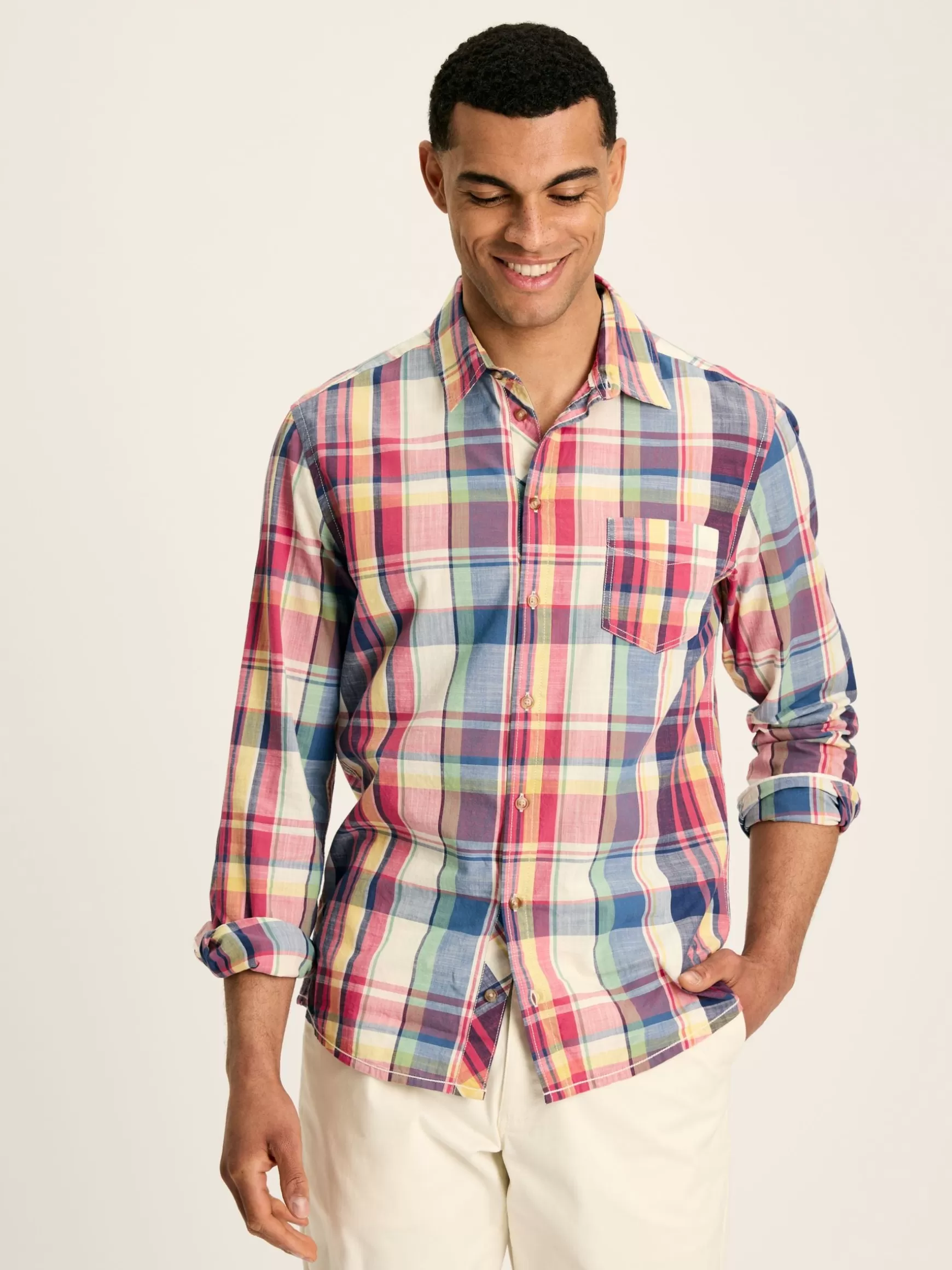 Madras Long Sleeve Cotton Check Shirt^Joules Cheap