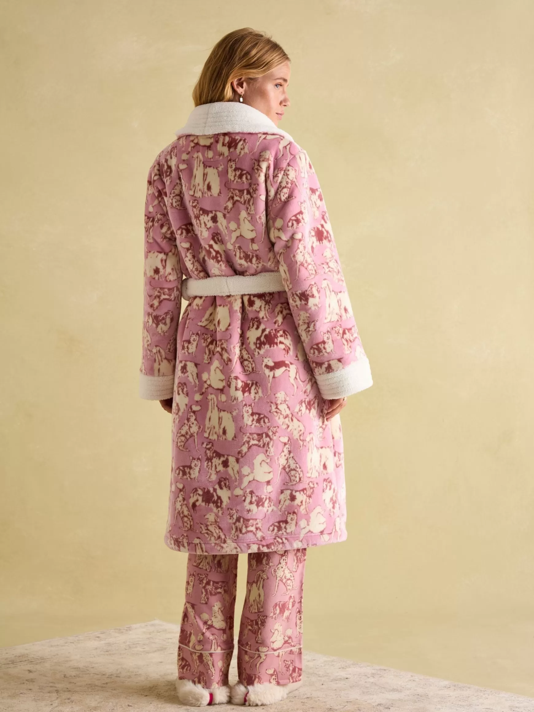 Matilda Fleece Lined Striped Dressing Gown^Joules Outlet