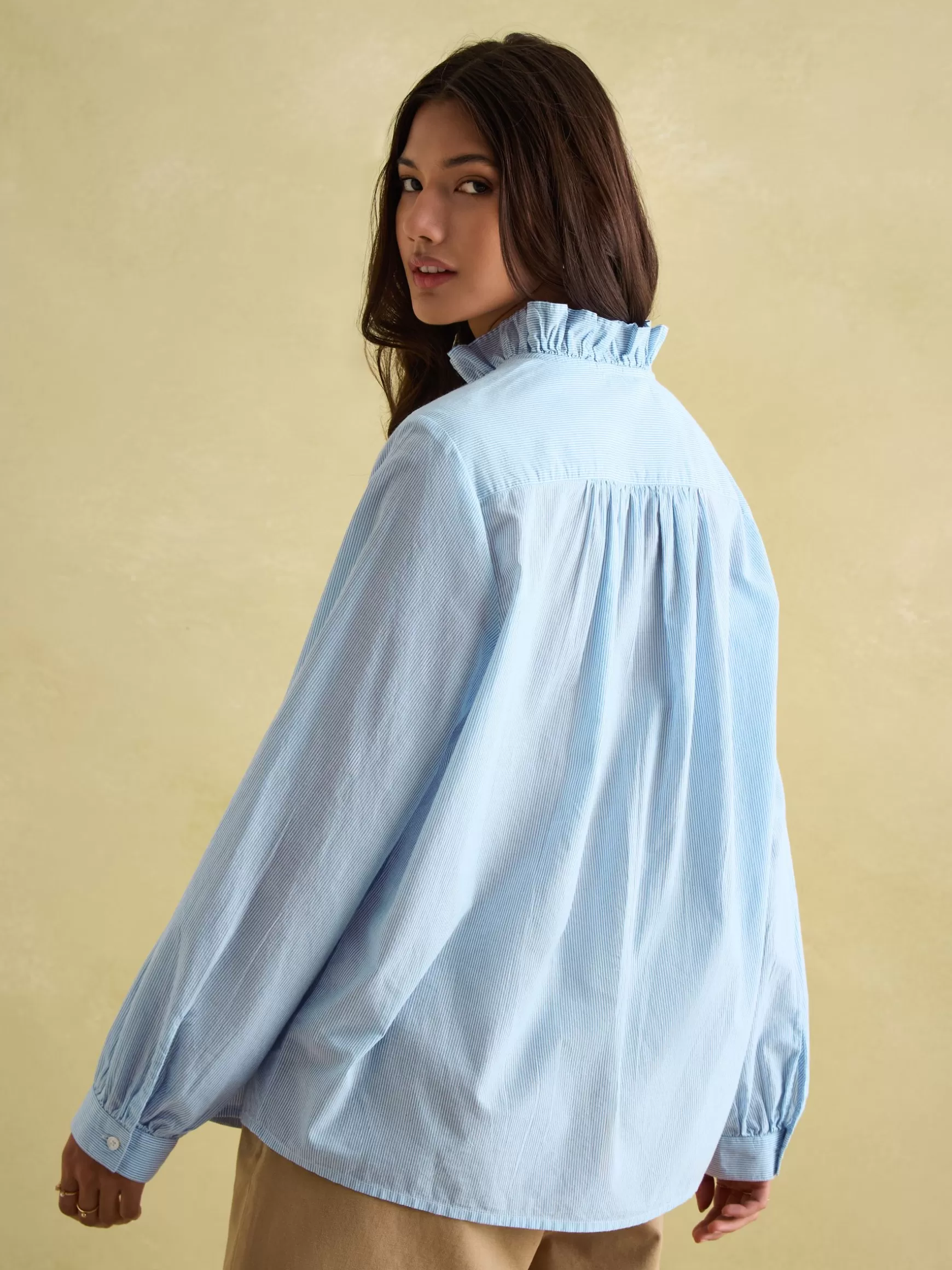 Melanie Cotton Ruffle Blouse^Joules Shop