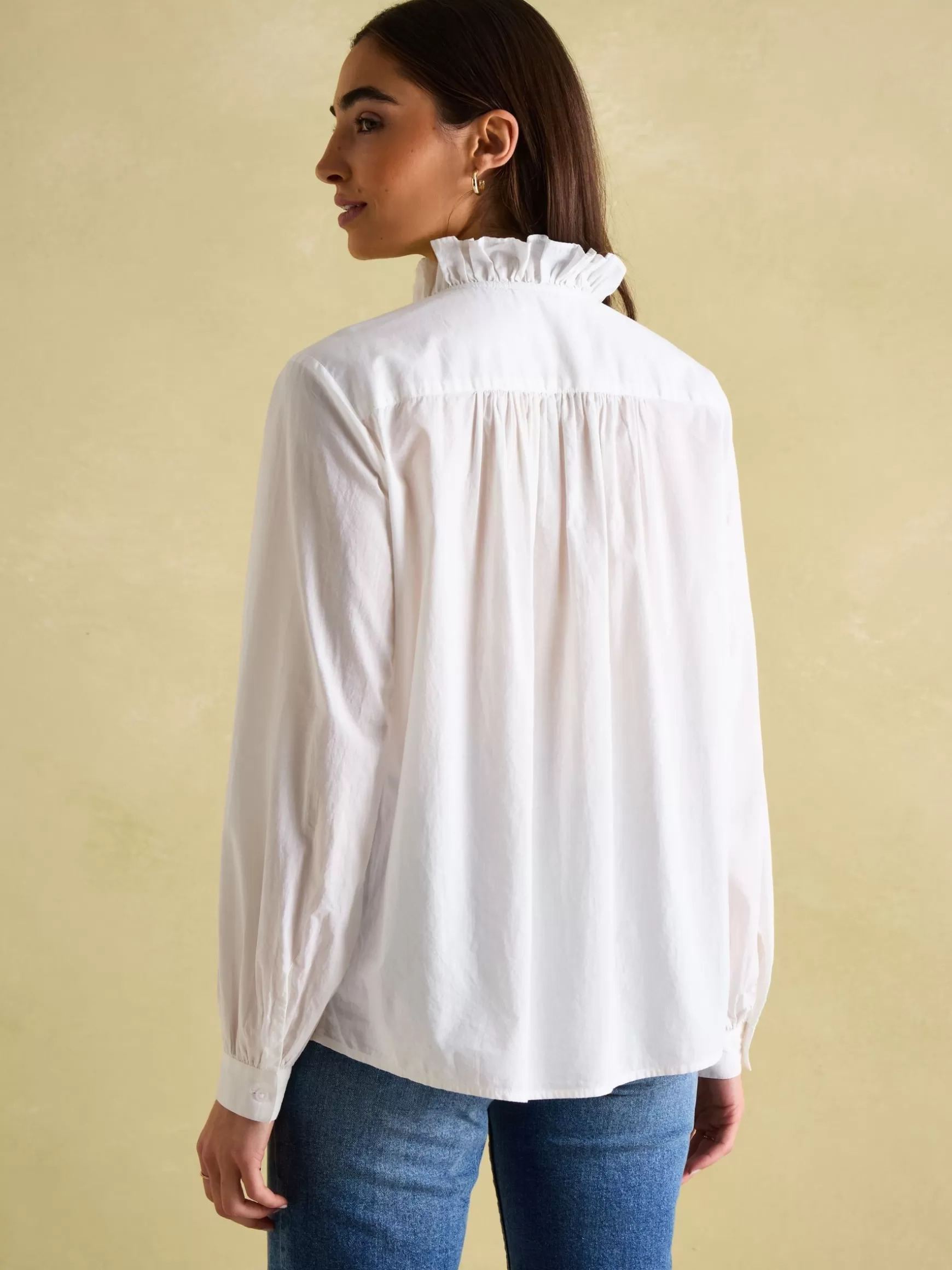 Melanie Cotton Ruffle Blouse^Joules Shop