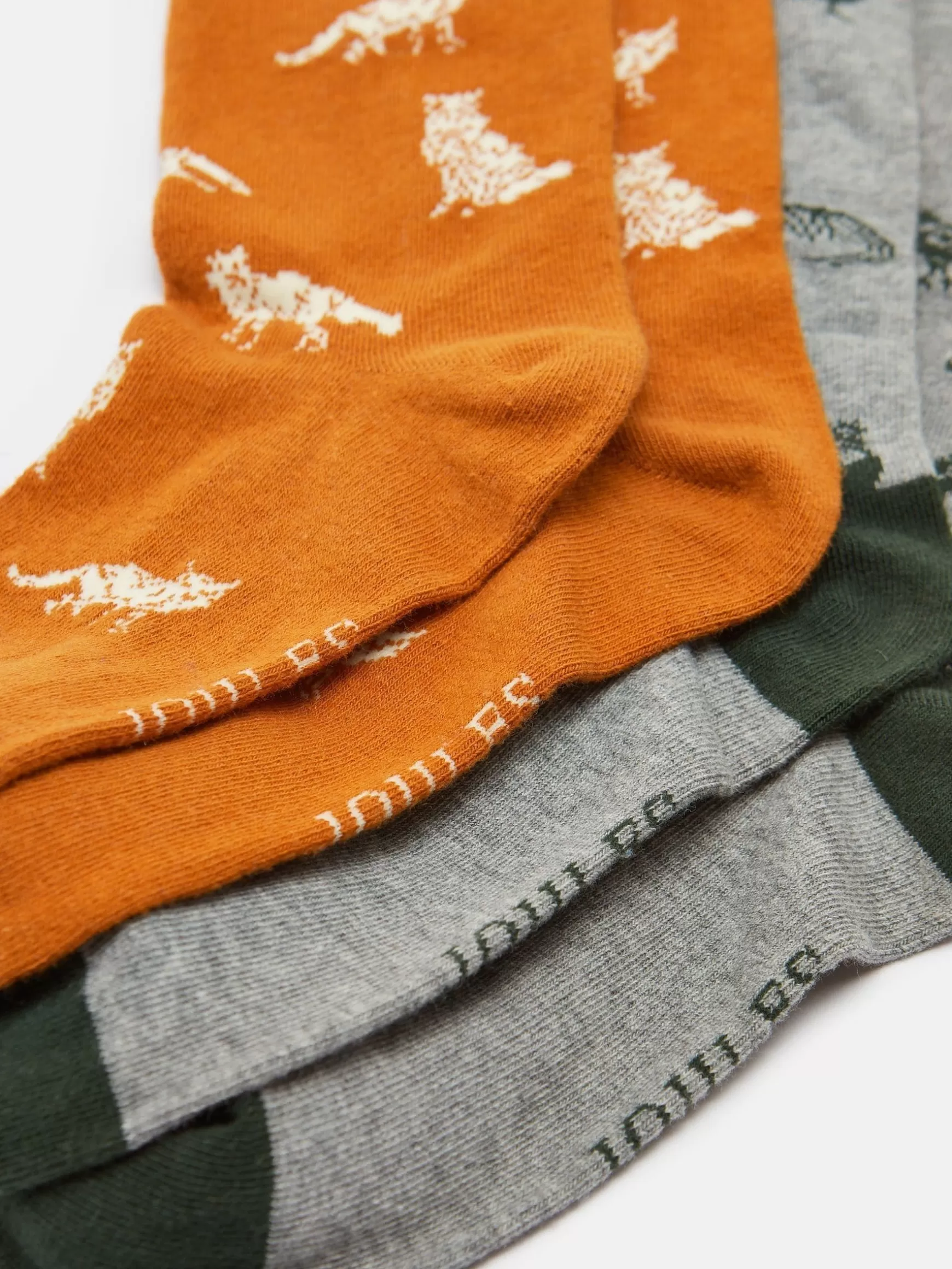 Men's Kingsbury Grey Hen 2 Pack Socks (size 7-12)^Joules New