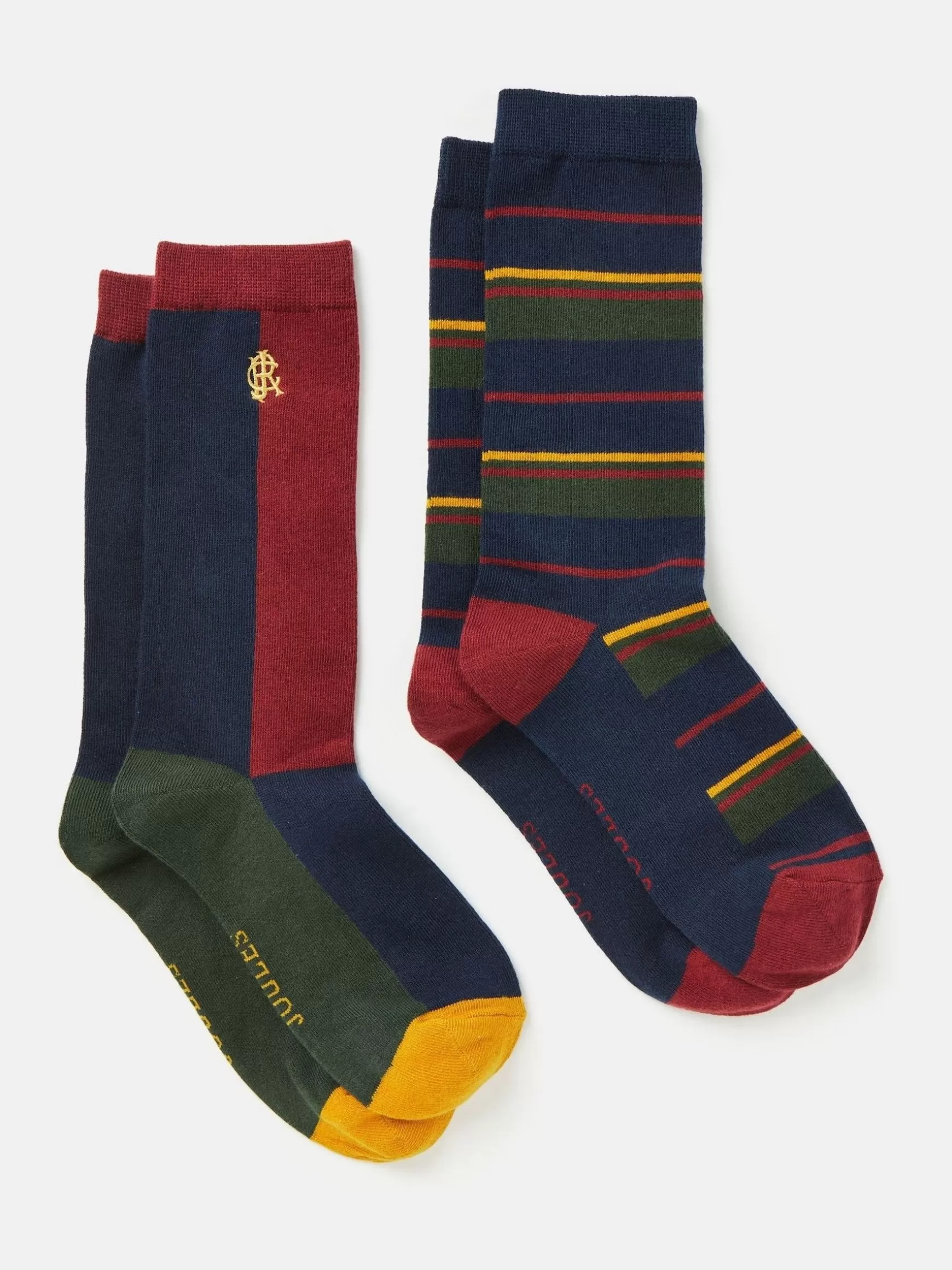 Men's Kingsbury 2 Pack Socks (size 7-12)^Joules New