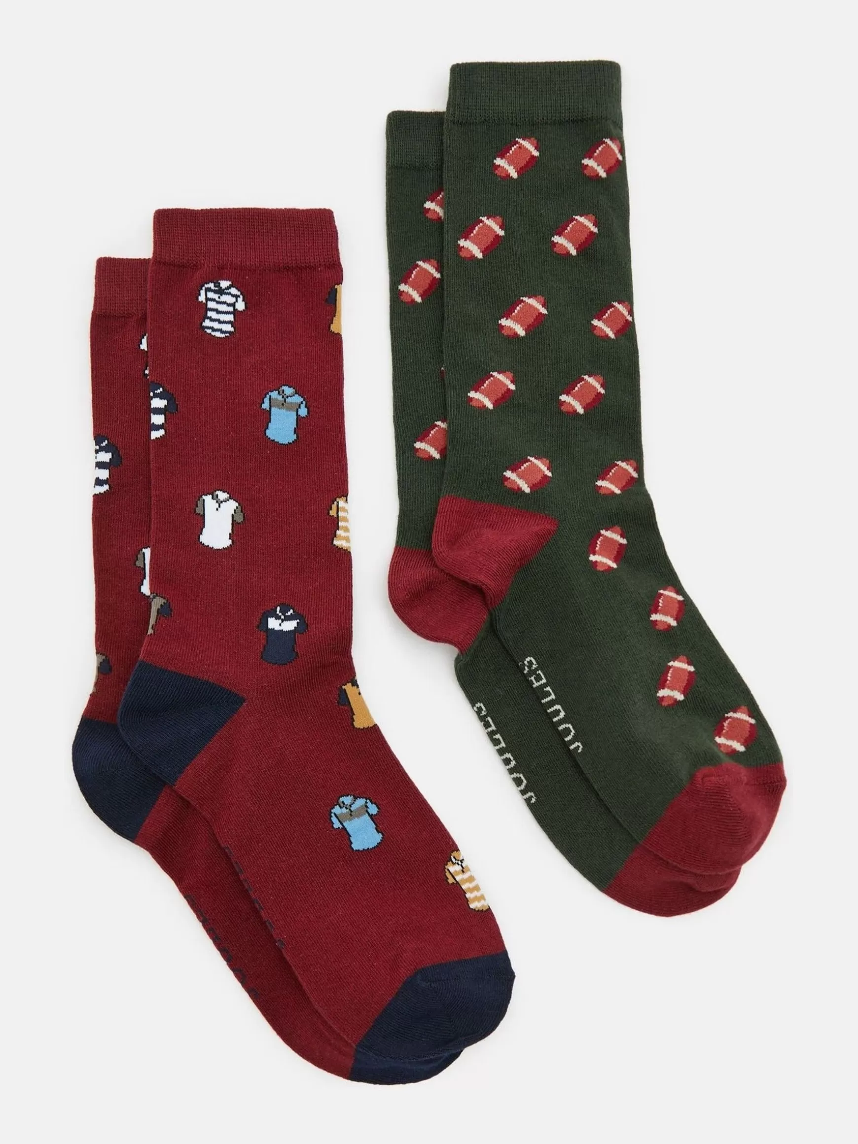 Men's Kingsbury 2 Pack Socks (size 7-12)^Joules Sale