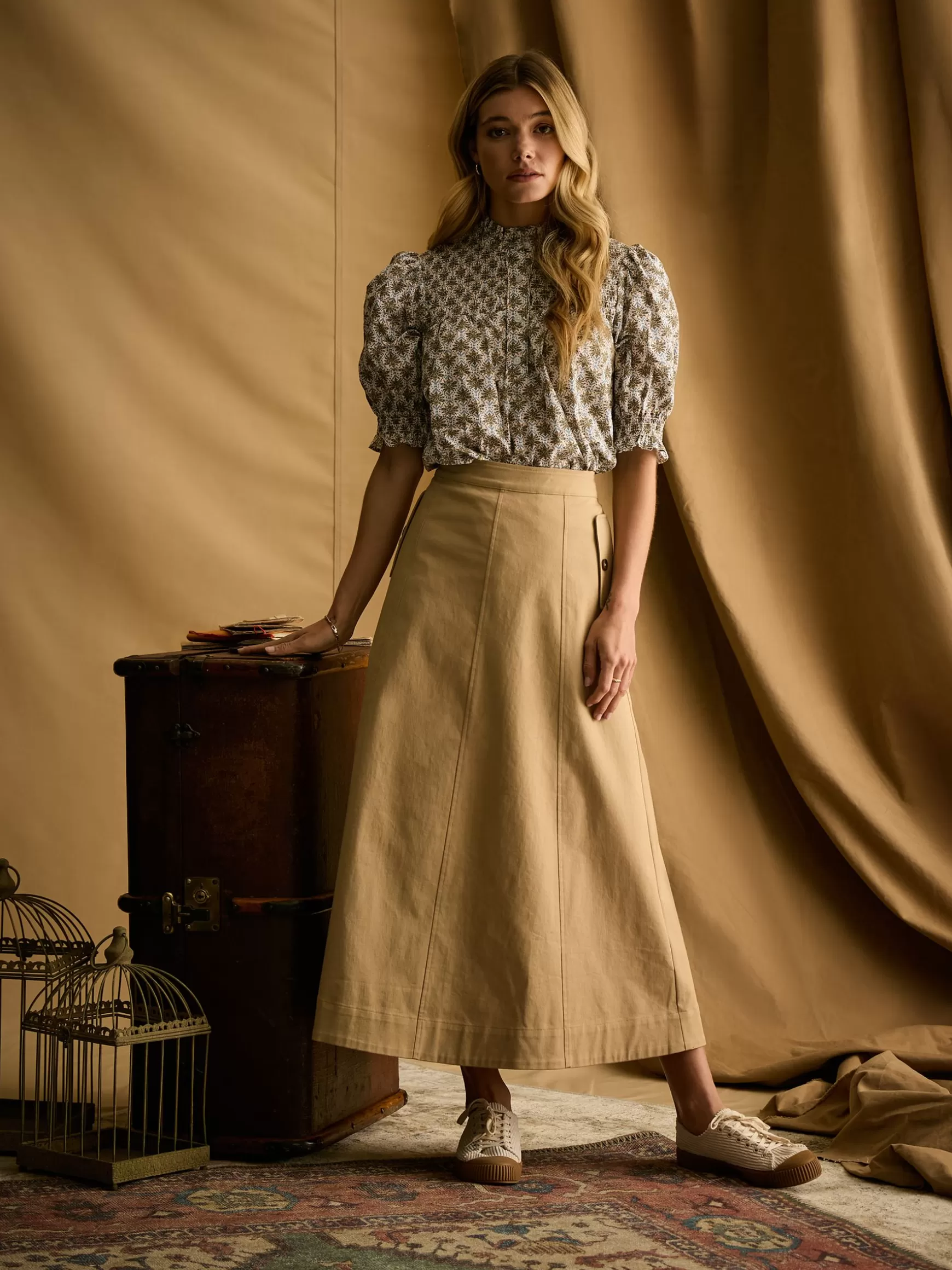 Meredith A-line Midi Skirt^Joules Online