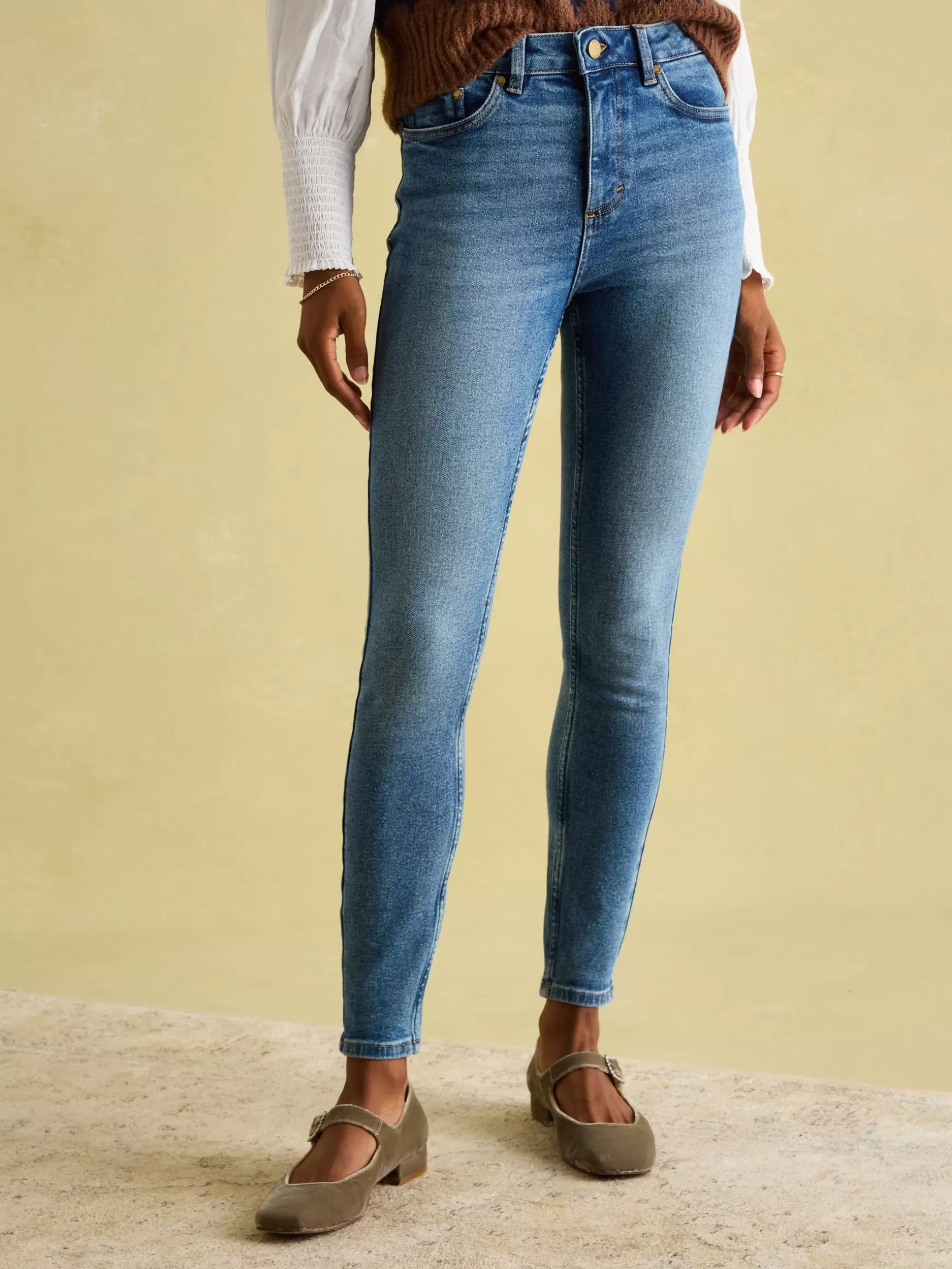 Mid Blue Skinny Fit Jeans^Joules Sale