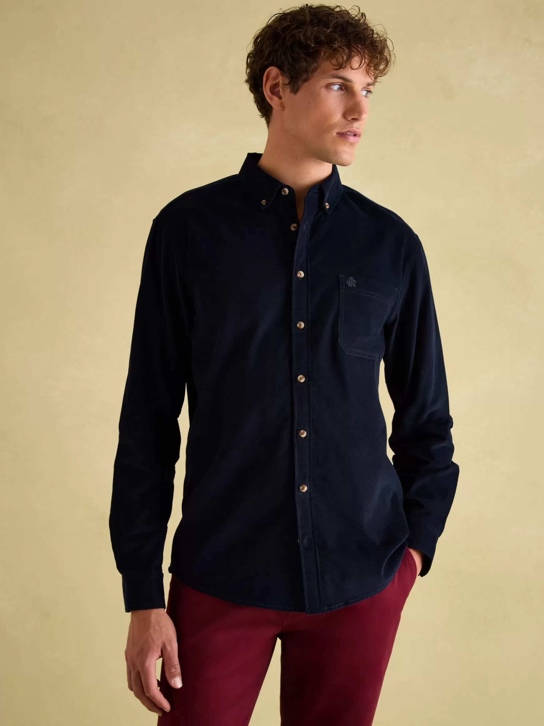 Miller Navy Blue Corduroy Shirt^Joules Hot