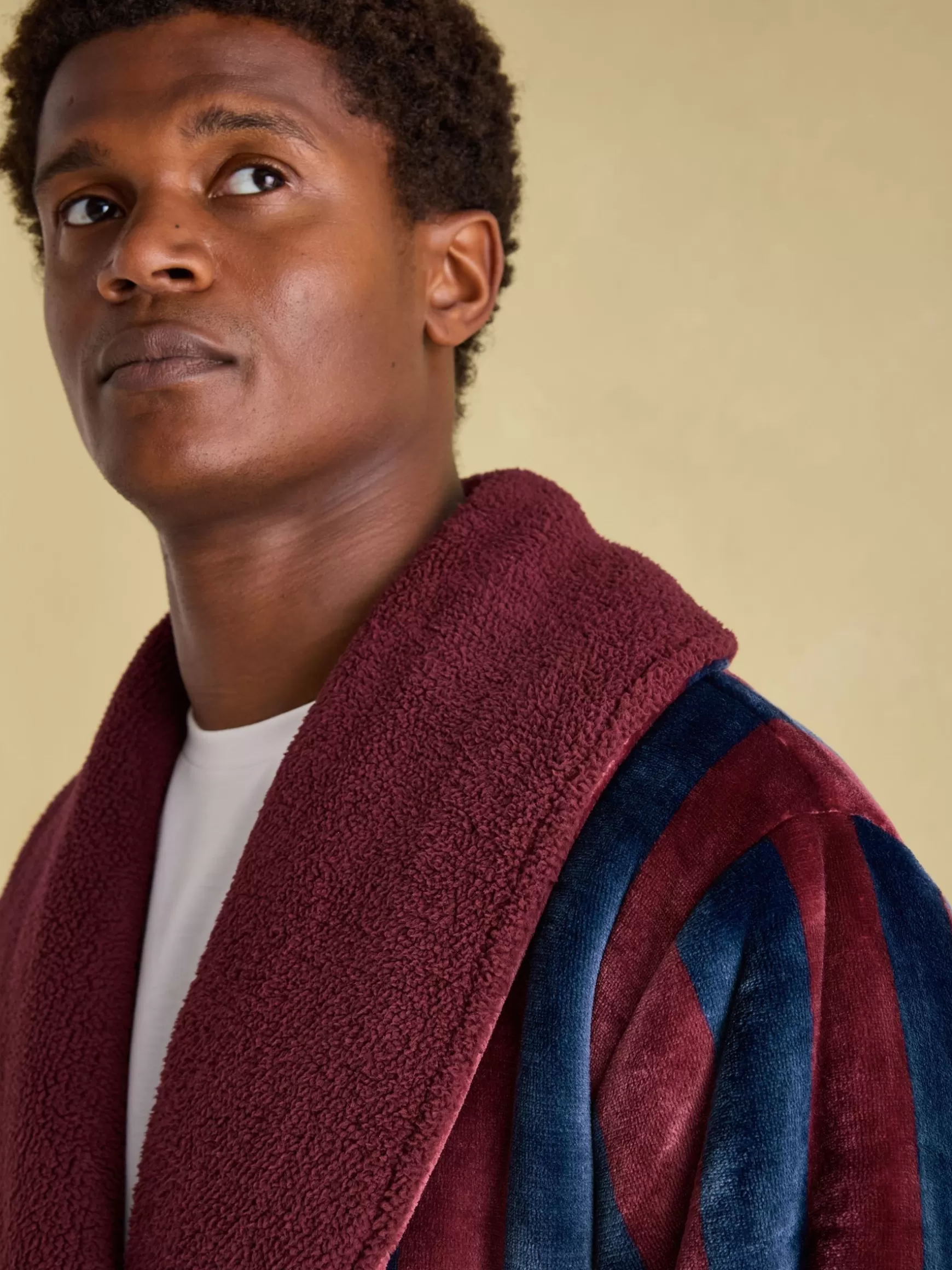 Montague Fleece Lined Dressing Gown^Joules Shop