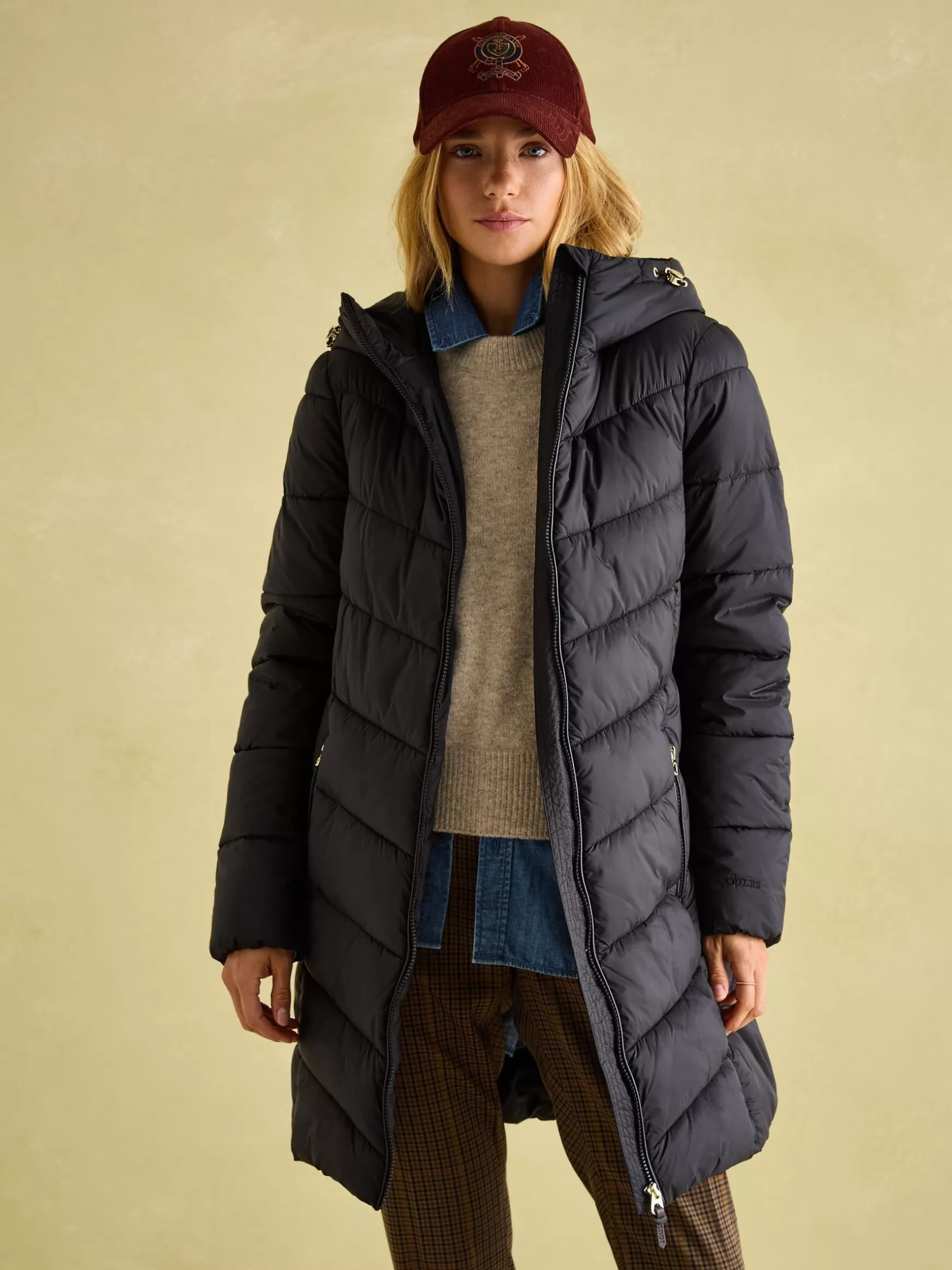 Moorsdale Mid Length Showerproof Padded Coat^Joules Shop