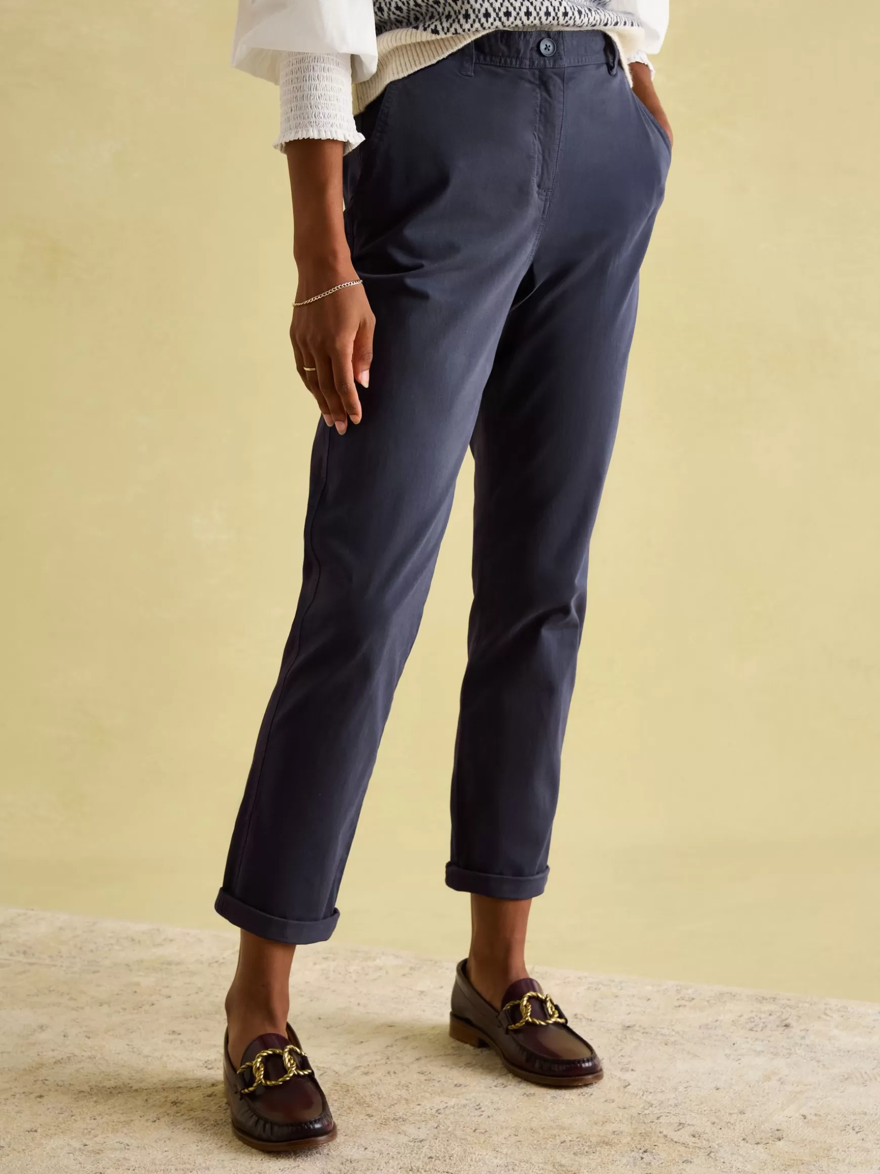 Navy Blue Slim Fit Chino Trousers^Joules Flash Sale