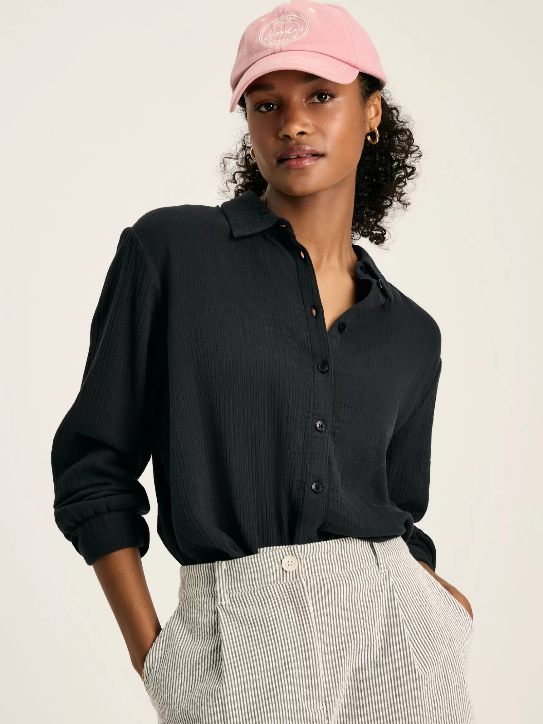 Nell Button Through Cotton Shirt^Joules New