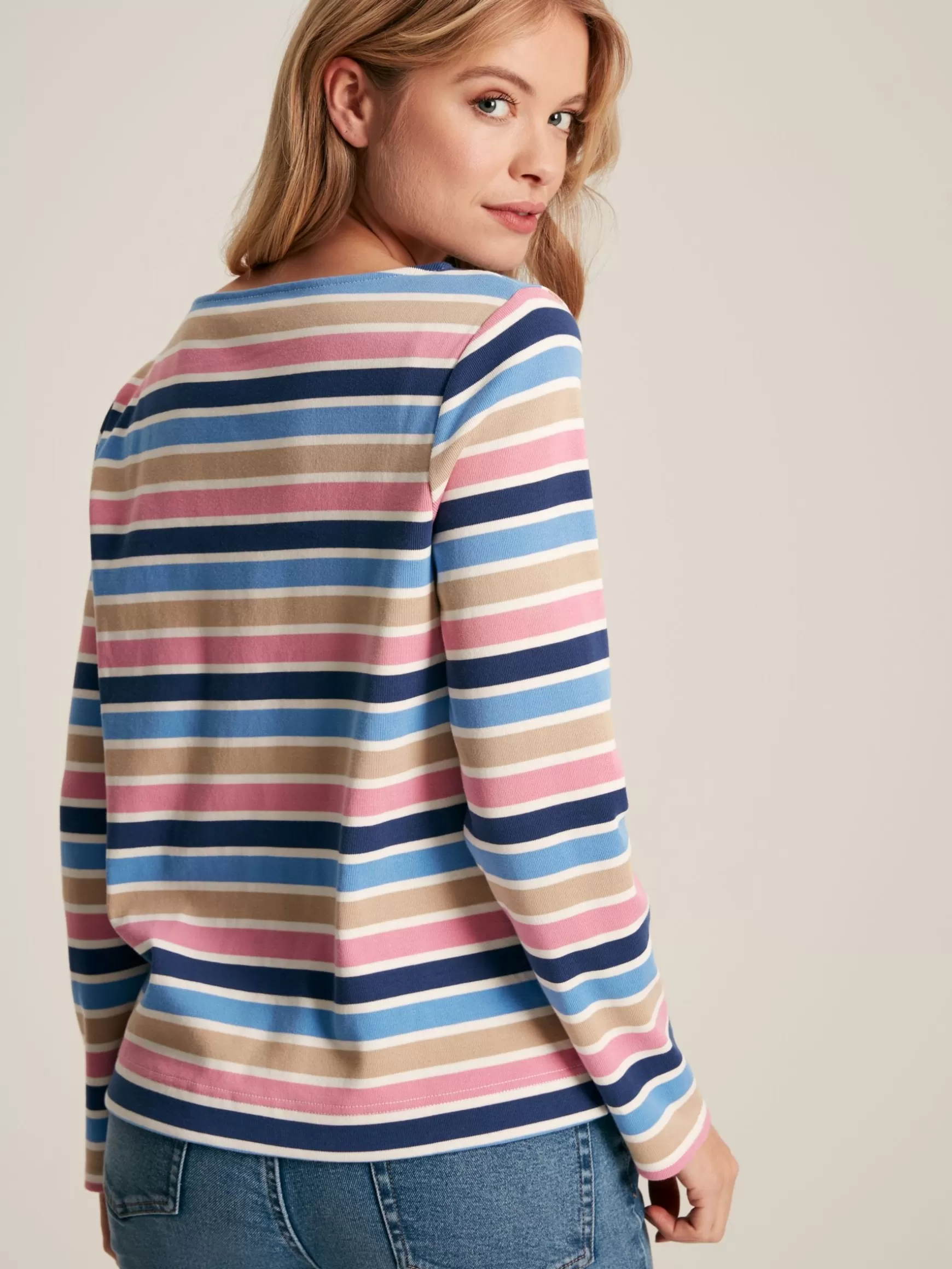 New Harbour Multi Striped Boat Neck Breton Top^Joules Store