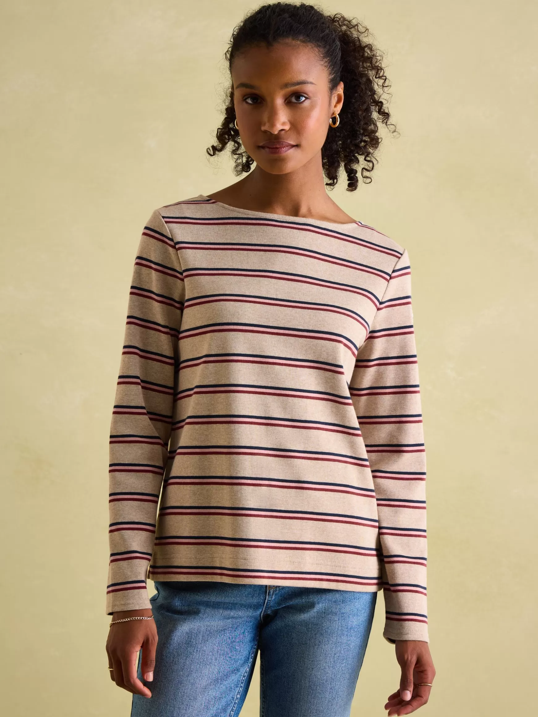 New Harbour Oat multi Boat Neck Breton Top^Joules Best Sale