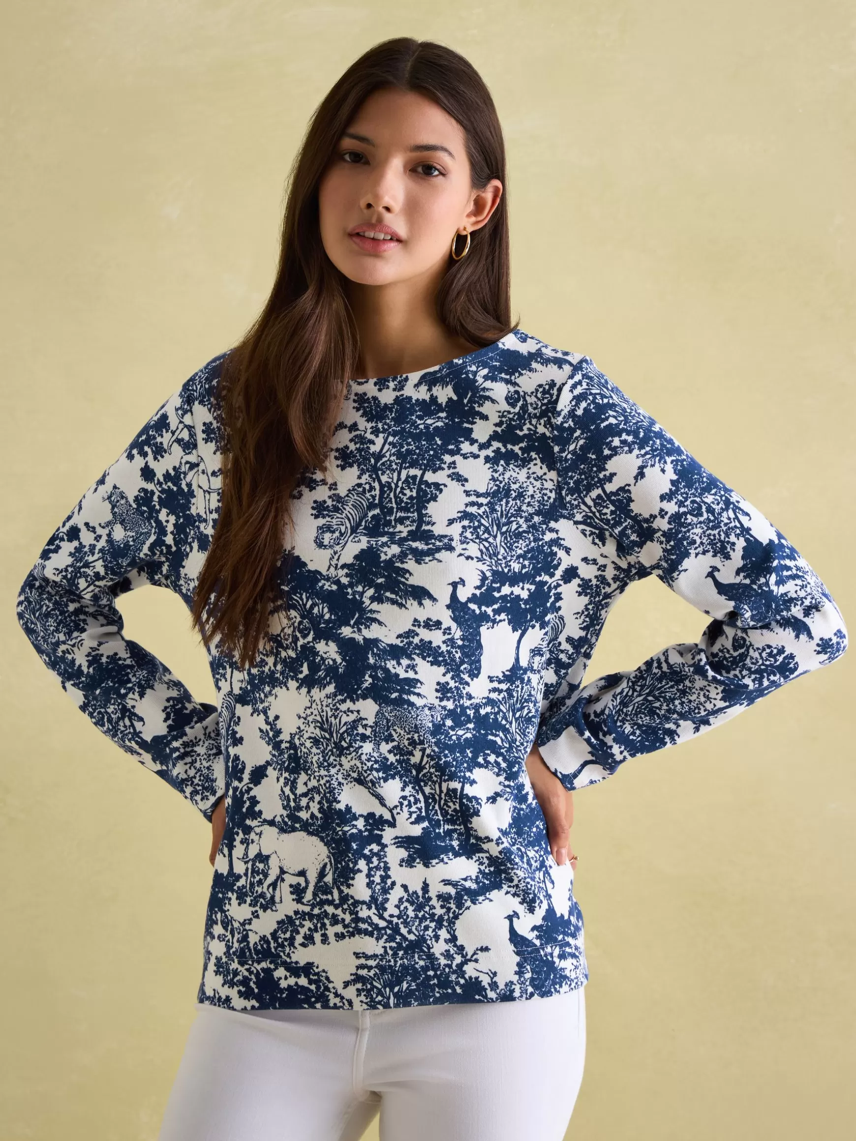 New Harbour Safari Blue Boat Neck Breton Top^Joules Online