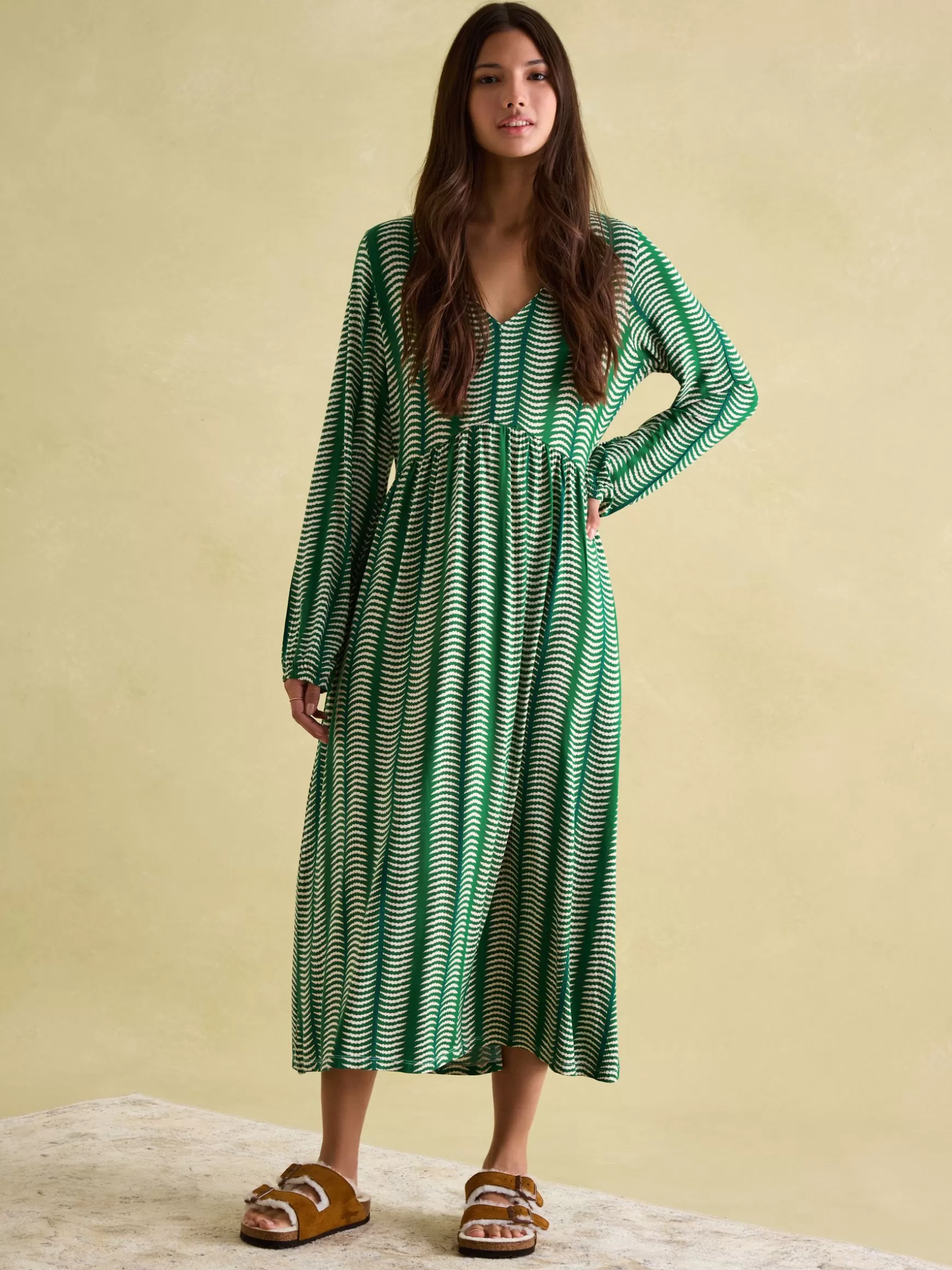 Nia Long Sleeve Midaxi Dress^Joules Store