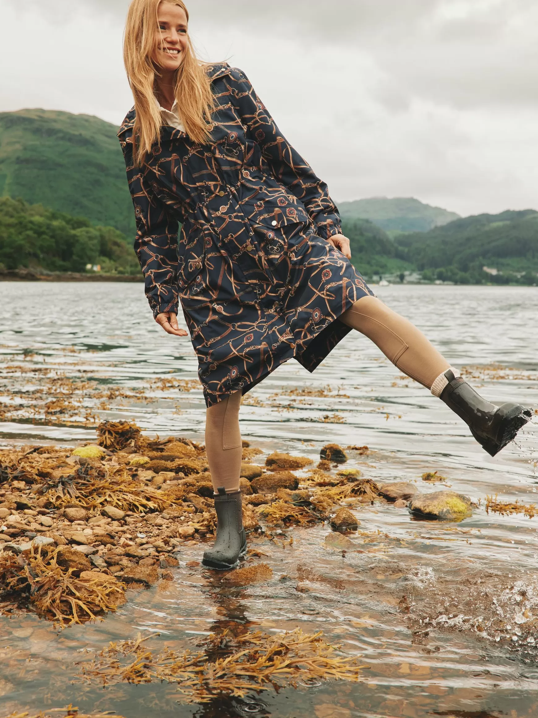 Oakfield Chocolate Brown Short Neoprene-Lined Wellies^Joules Best Sale