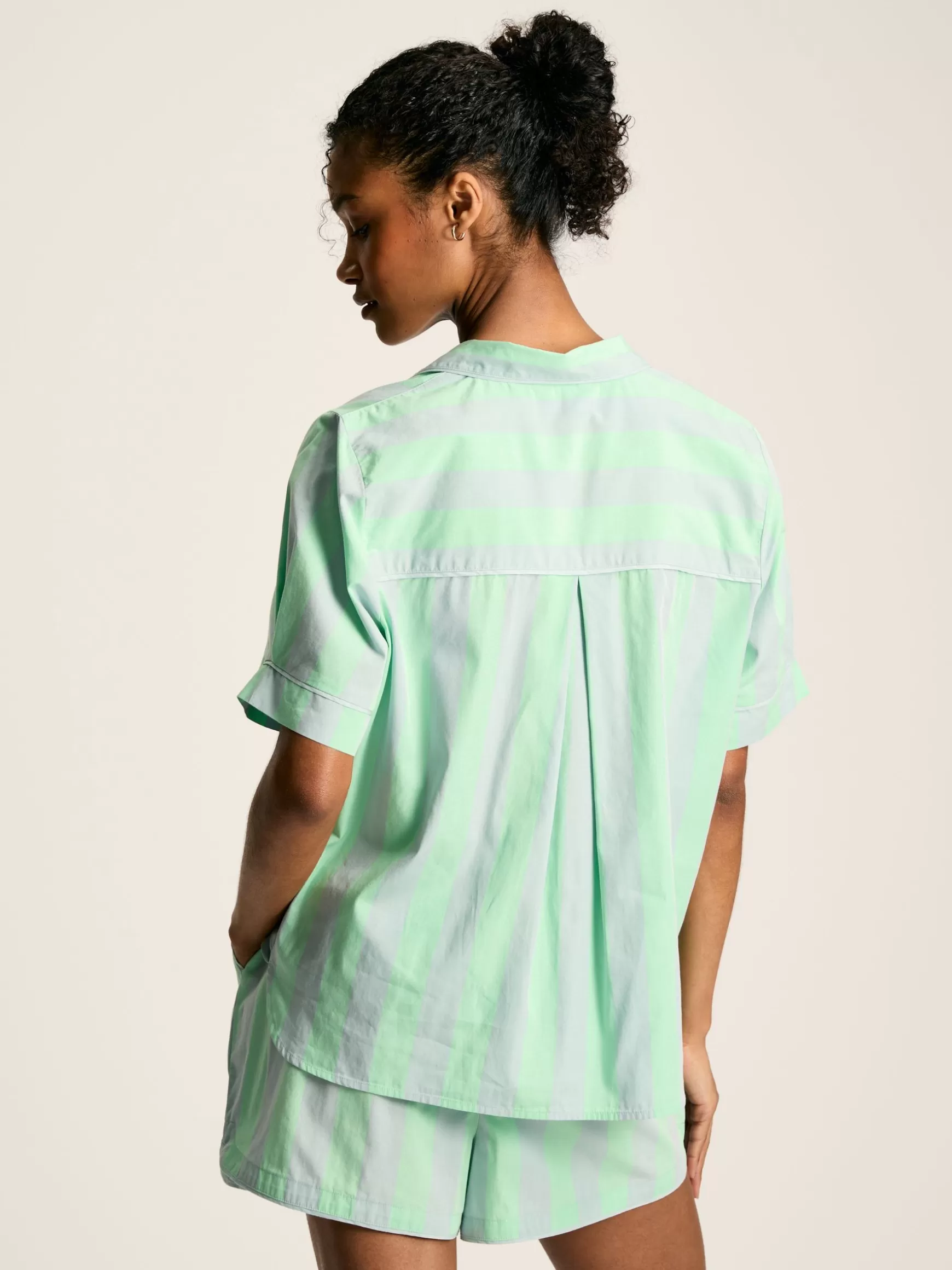 Olivia Blue & Green Striped Pyjama Set^Joules Cheap