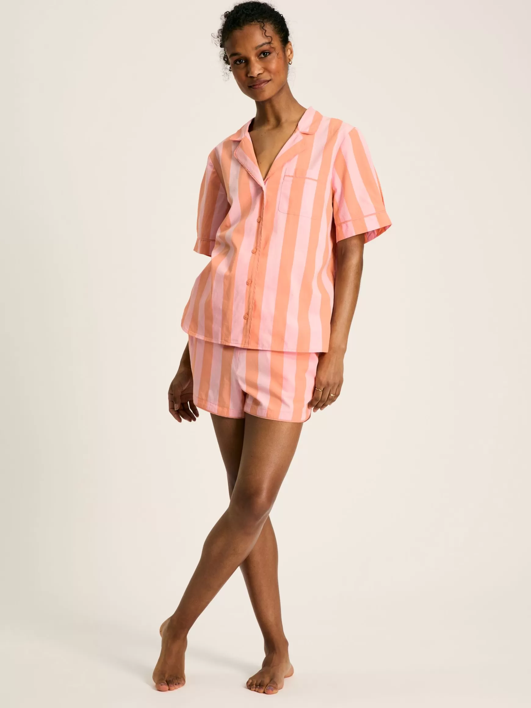 Olivia Pink Striped Pyjama Set^Joules Flash Sale