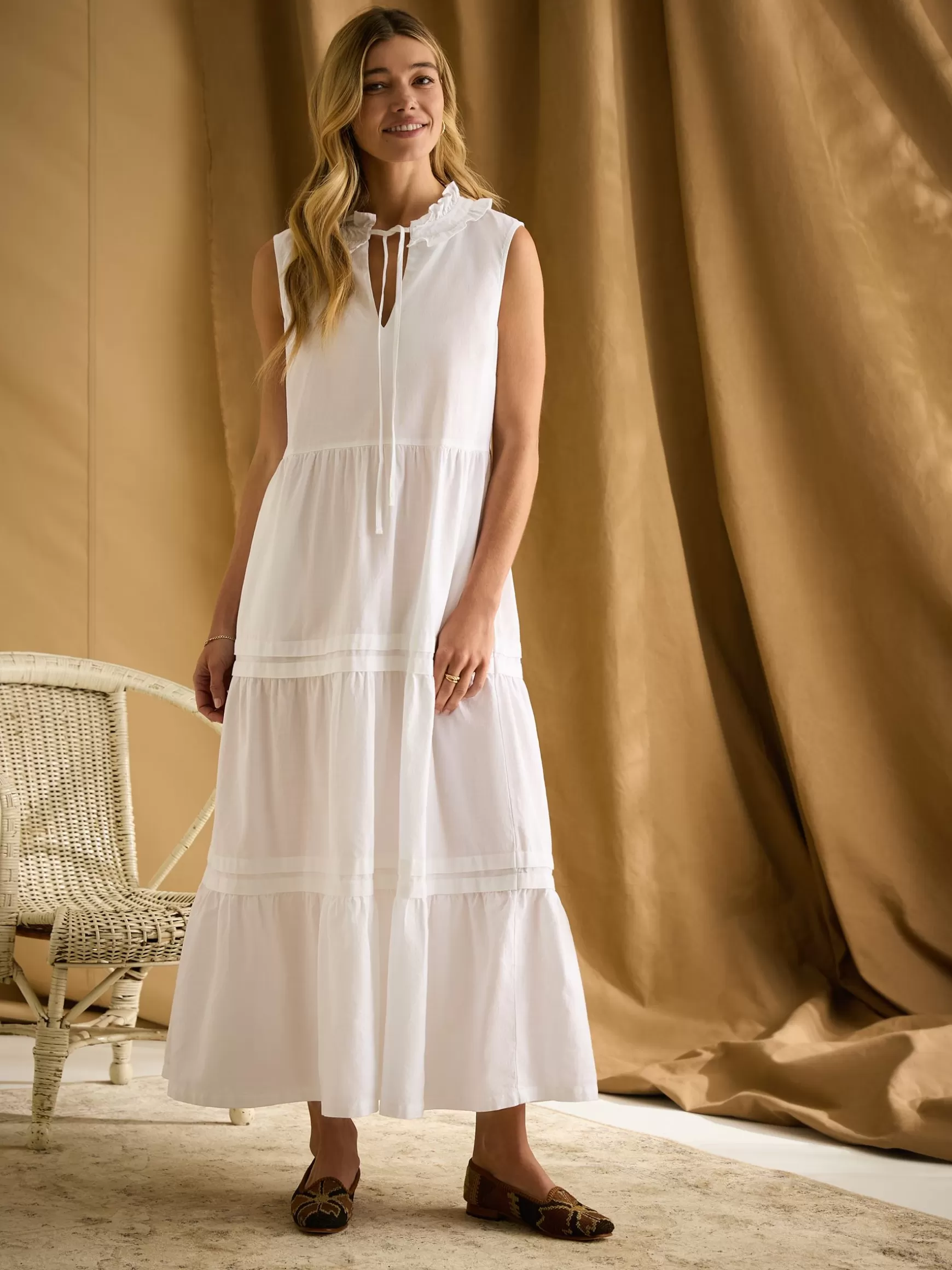 Ophelia Sleeveless Tiered Dress^Joules Store