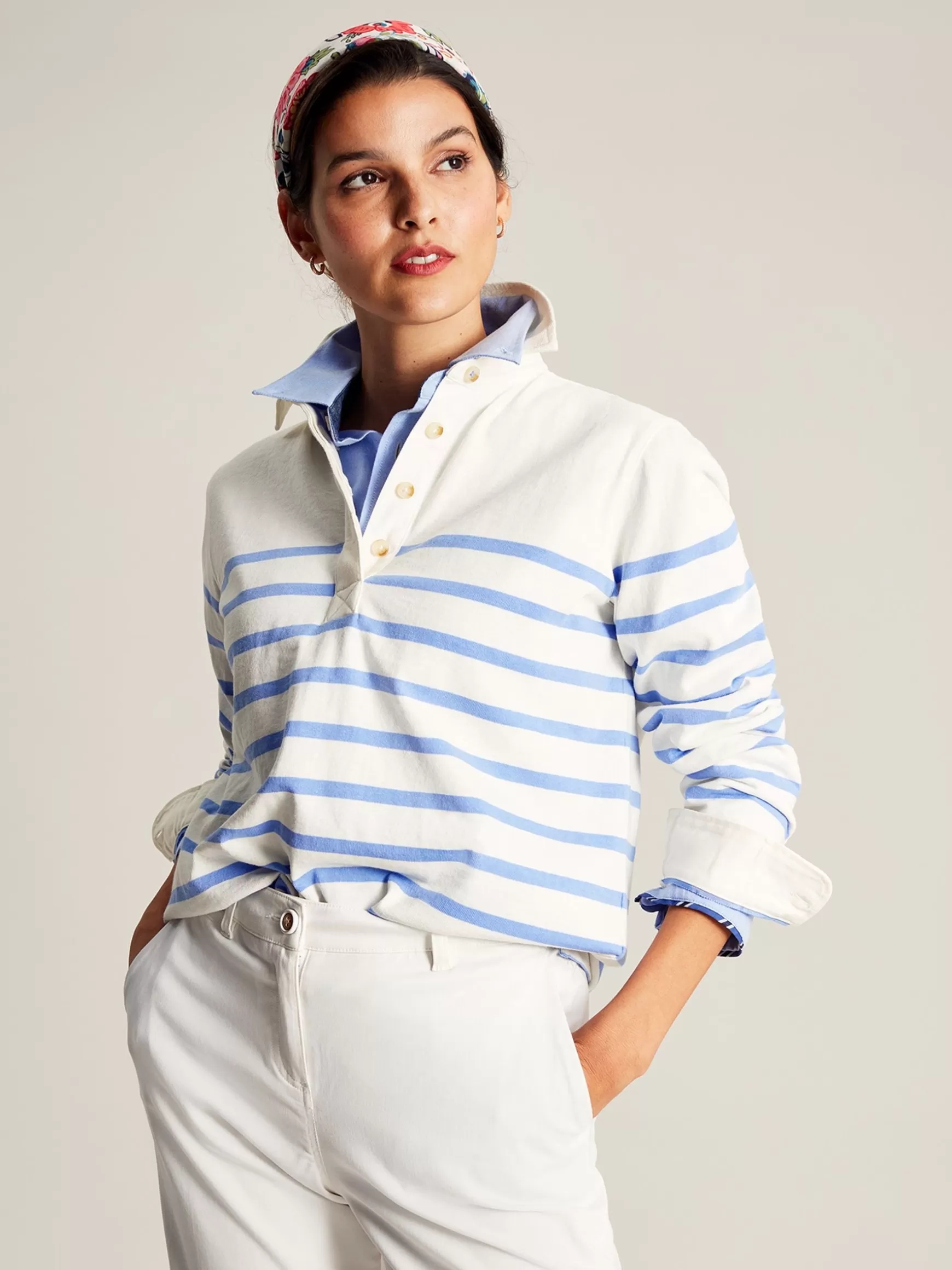 Ottilie Striped Deck Sweat Top^Joules Clearance