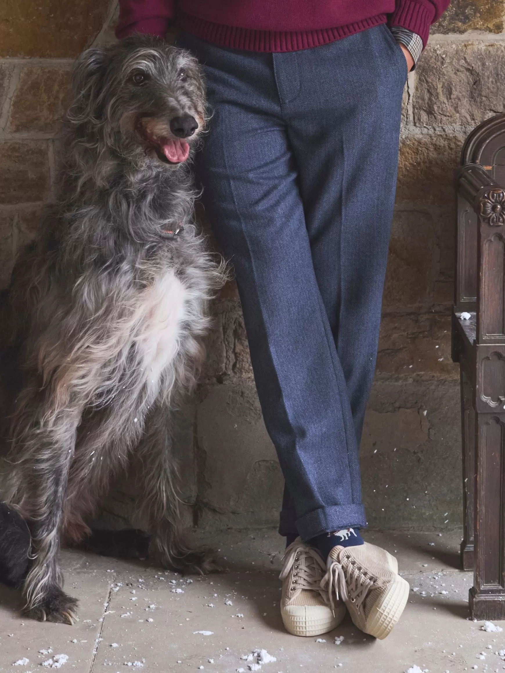 Oundle Herringbone Slim Fit Trousers^Joules Cheap