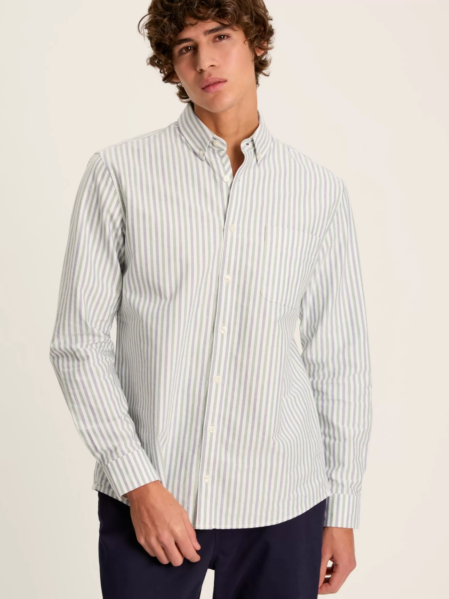 Oxford Striped Classic Fit Shirt^Joules Shop