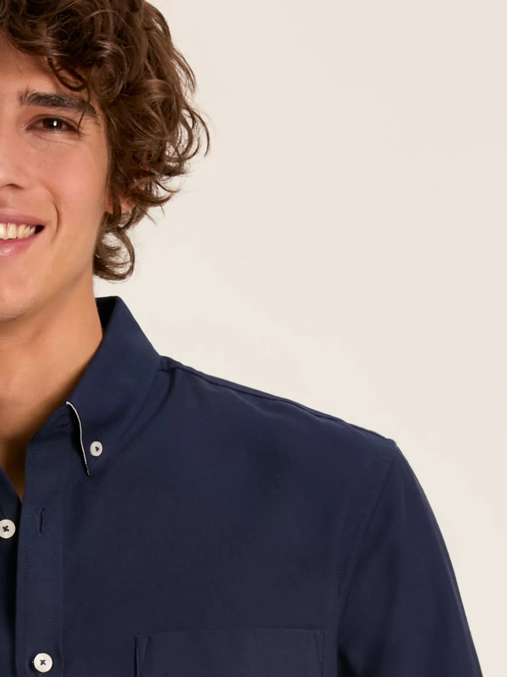 Oxford Navy Blue Long Sleeve Classic Fit Shirt^Joules New