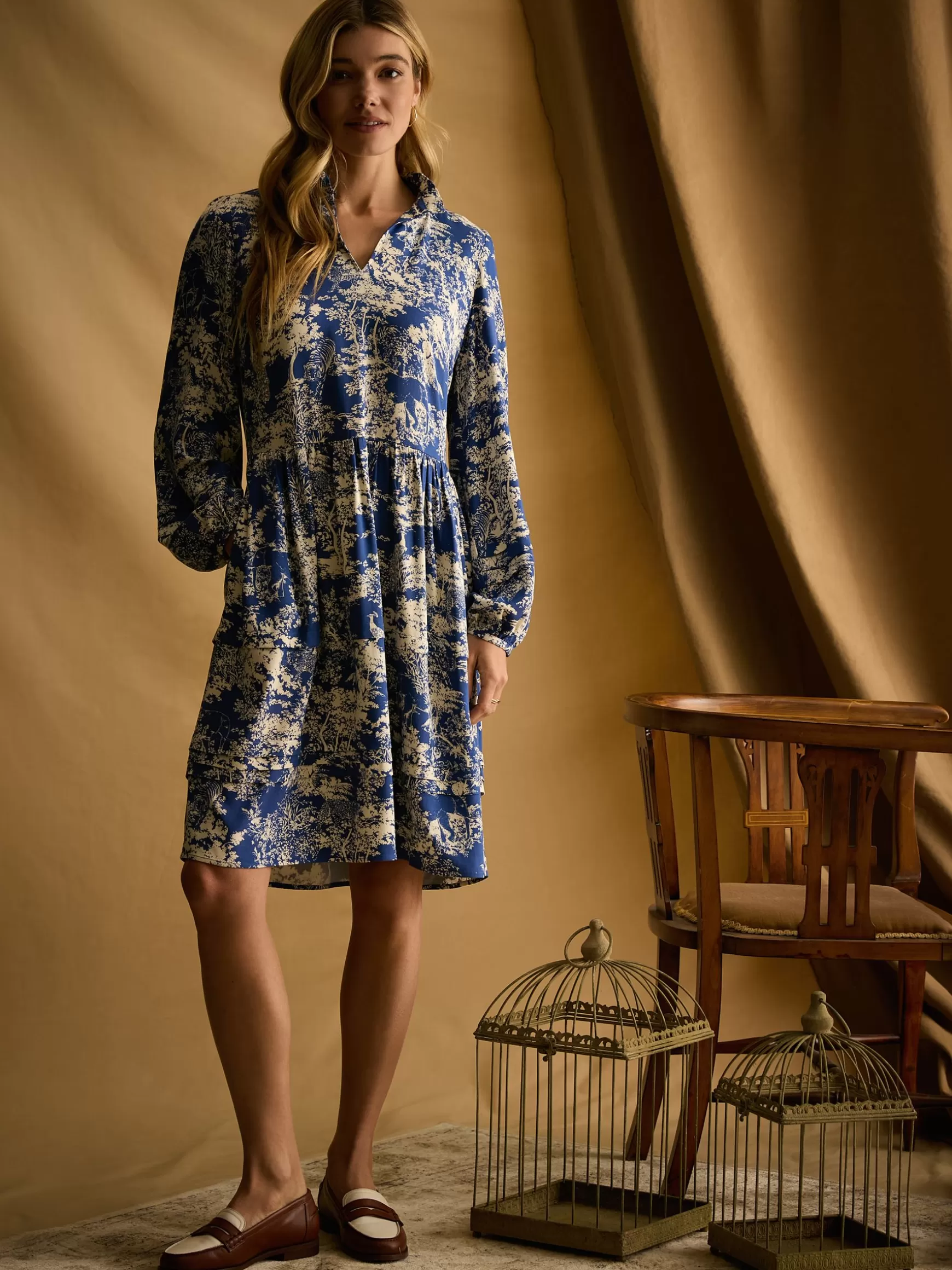 Petunia Frill Neck Dress^Joules Discount