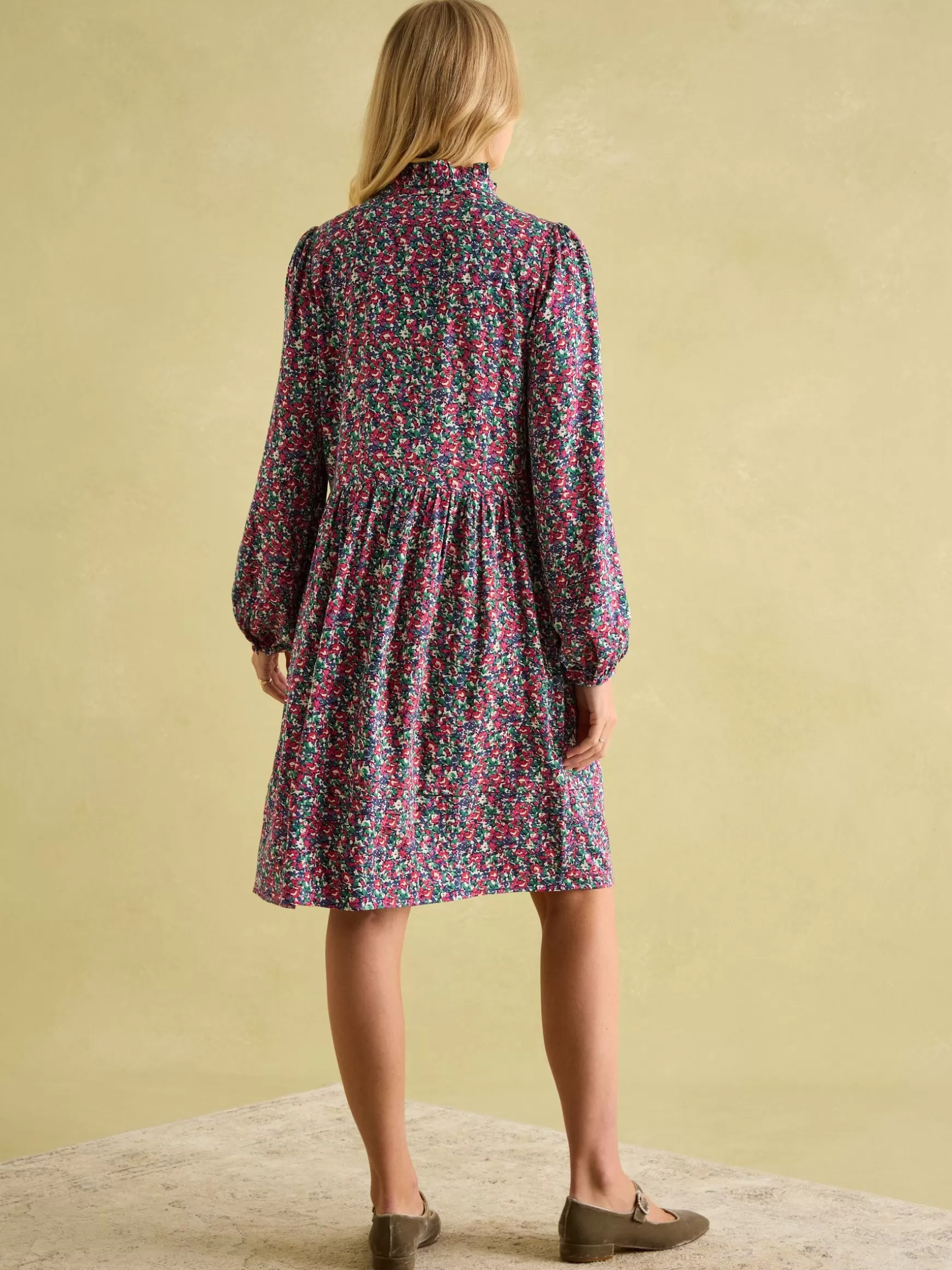 Petunia Frill Neck Dress^Joules Shop