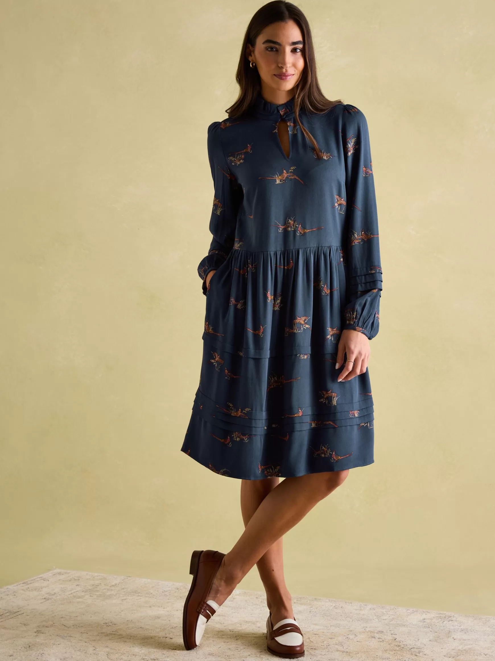 Petunia Frill Neck Dress^Joules Cheap
