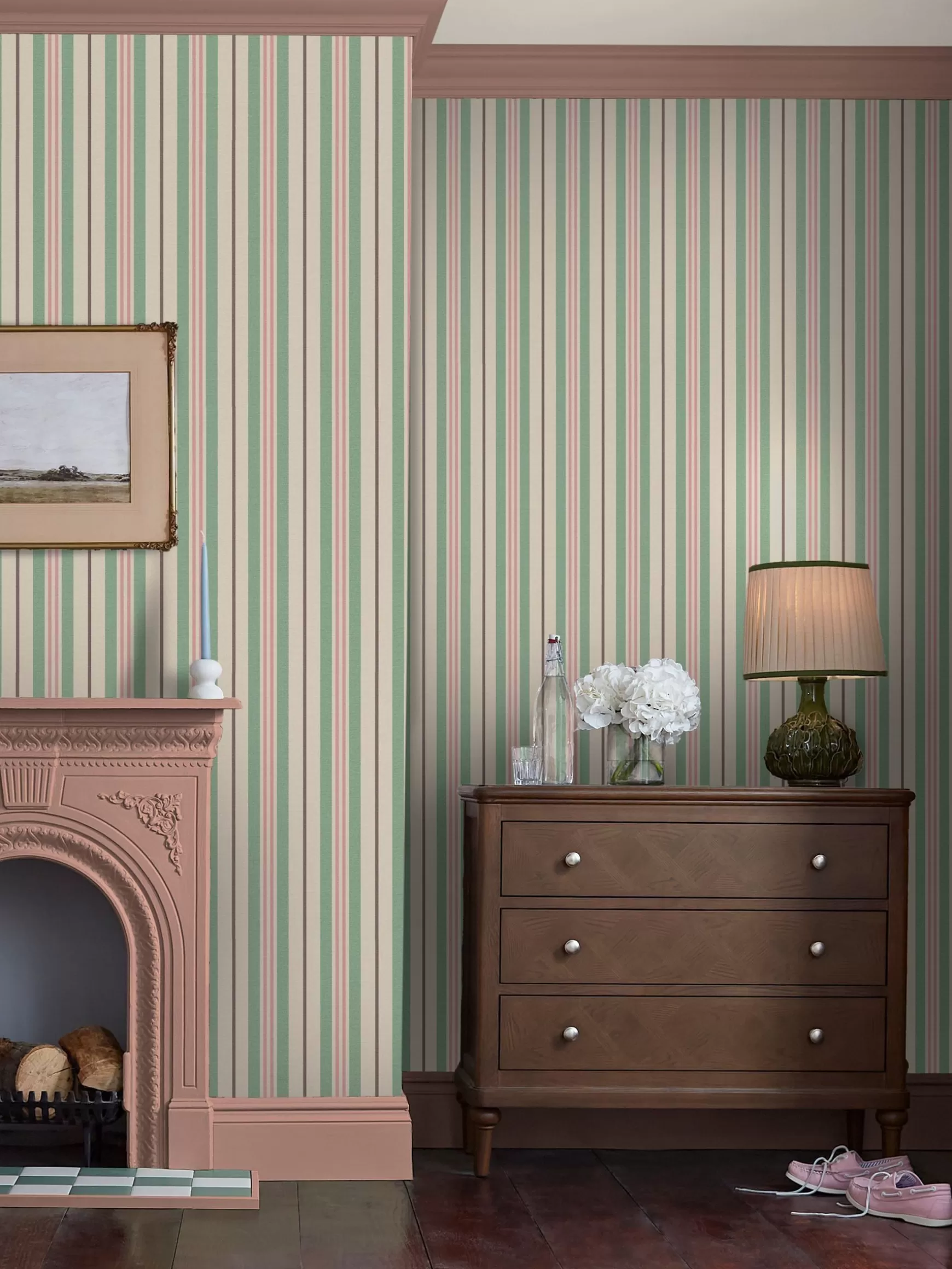 Grove Stripe 10M Wallpaper^Joules Shop