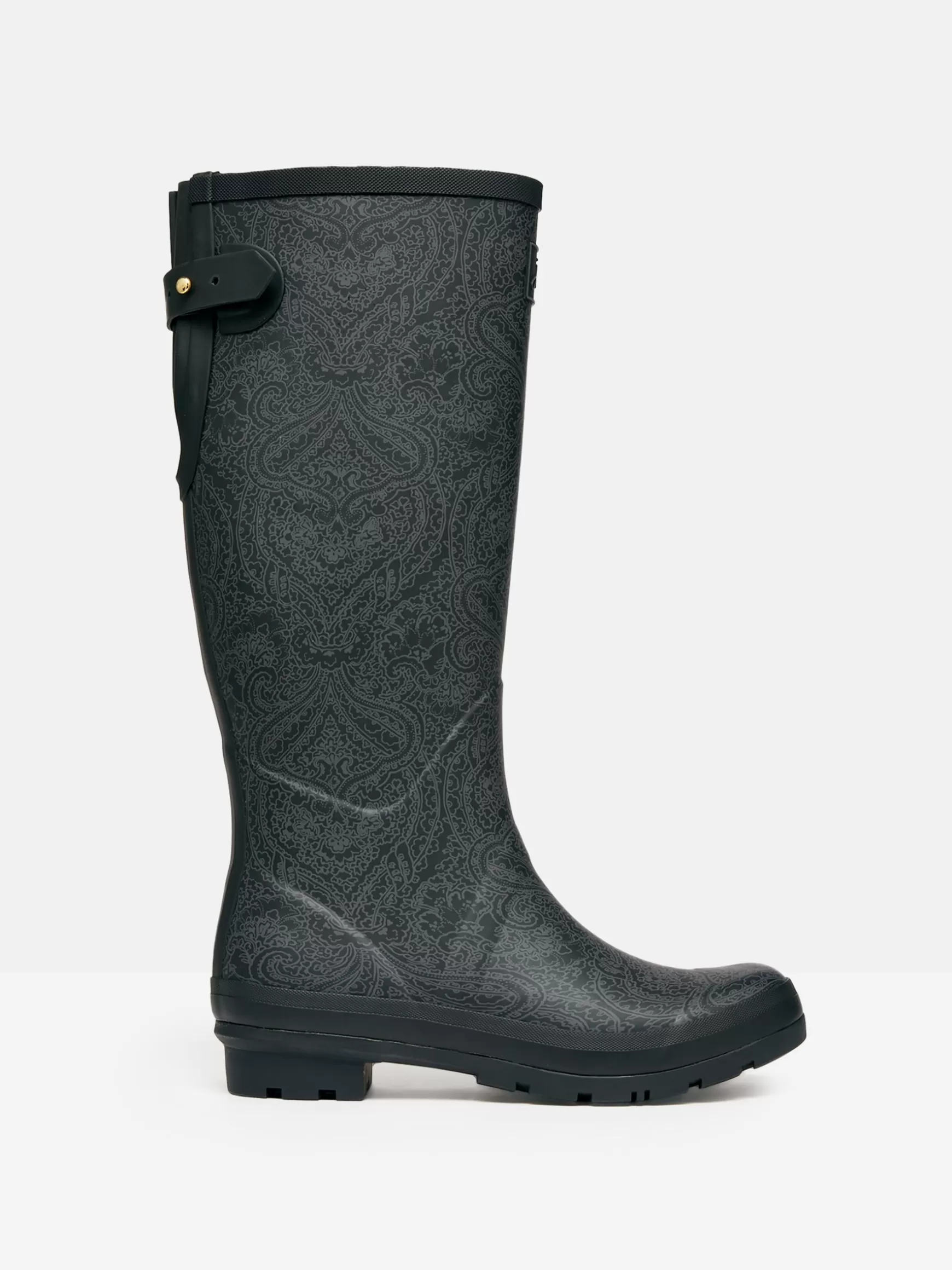 Printed Black Paisley Adjustable Tall Wellies^Joules Cheap