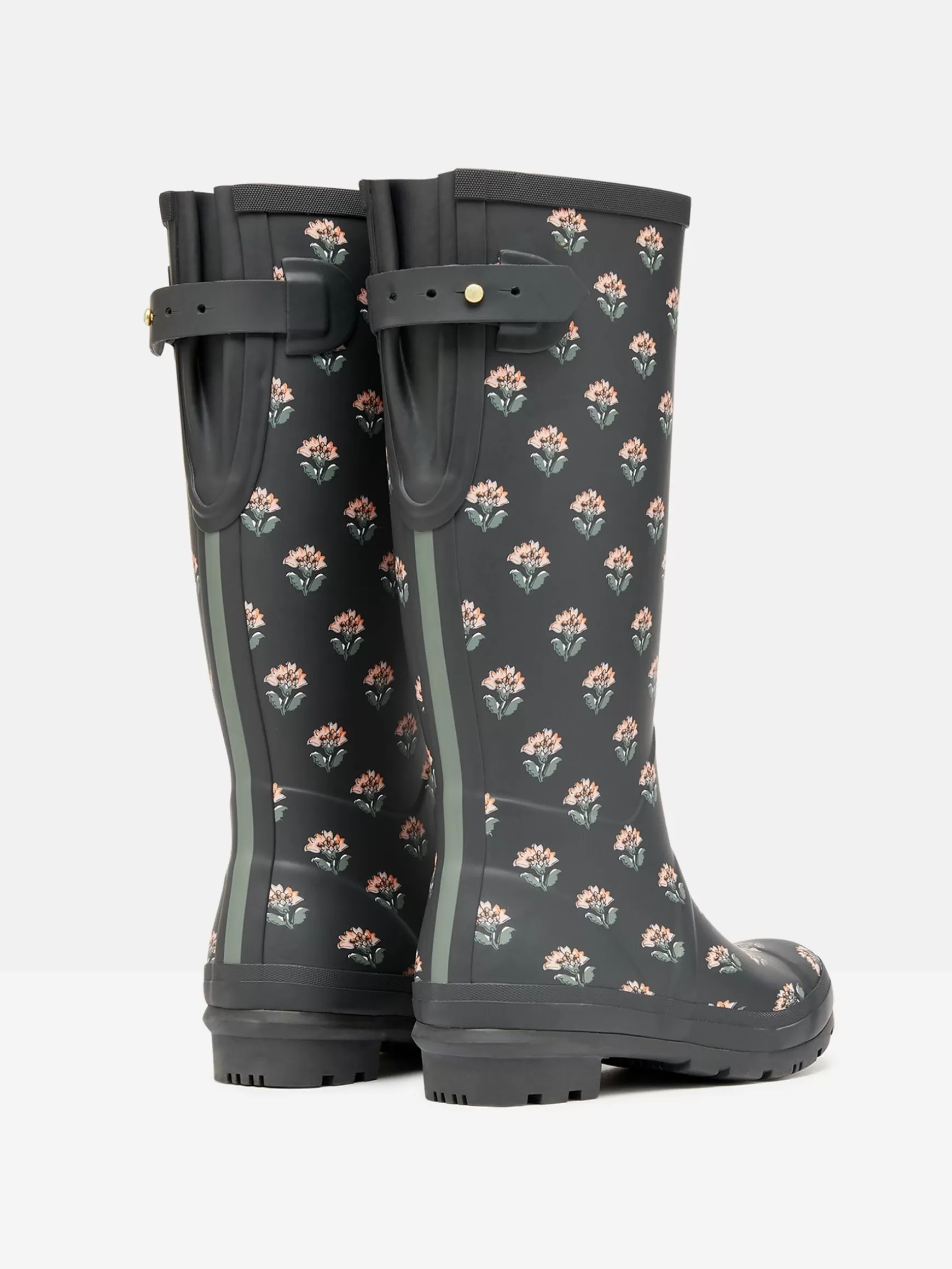 Printed Grey Floral Adjustable Tall Wellies^Joules Hot