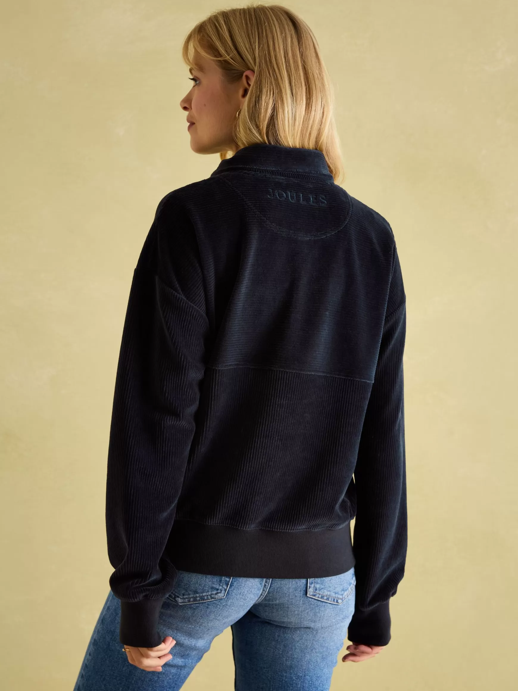 Renee Navy Blue Corduroy Sweatshirt^Joules Hot