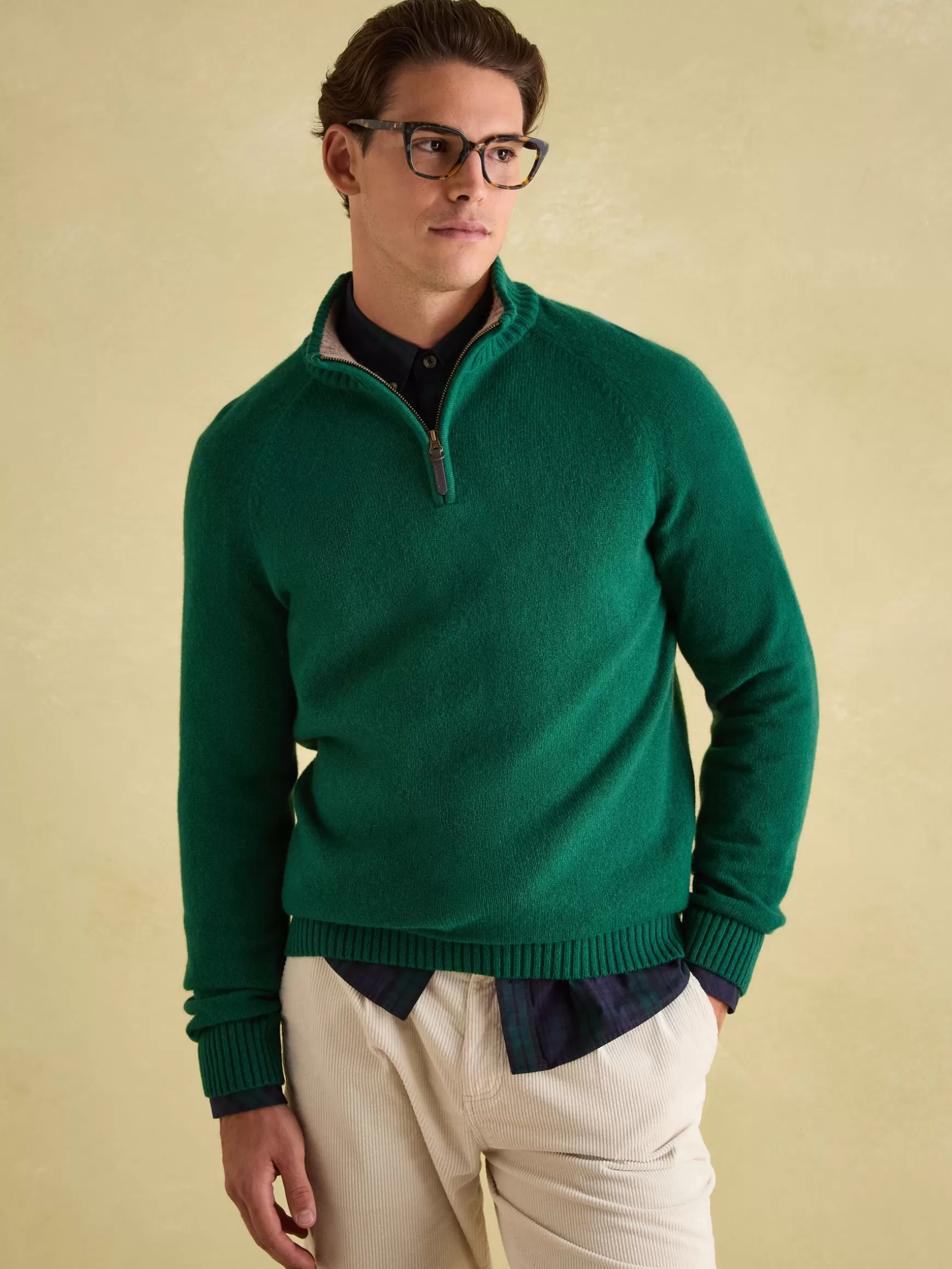 Richmond Lambswool Quarter Zip Knitted Jumper^Joules Shop