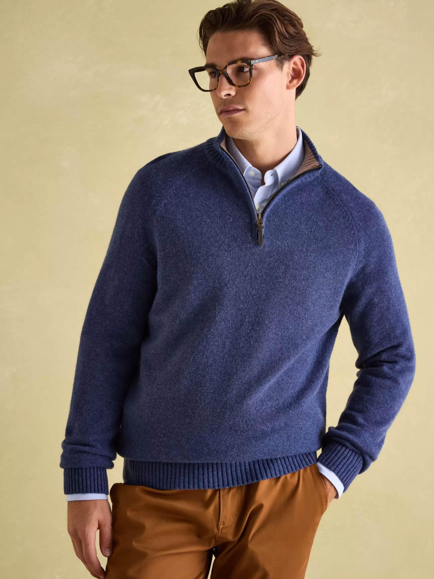 Richmond Lambswool Quarter Zip Knitted Jumper^Joules Discount