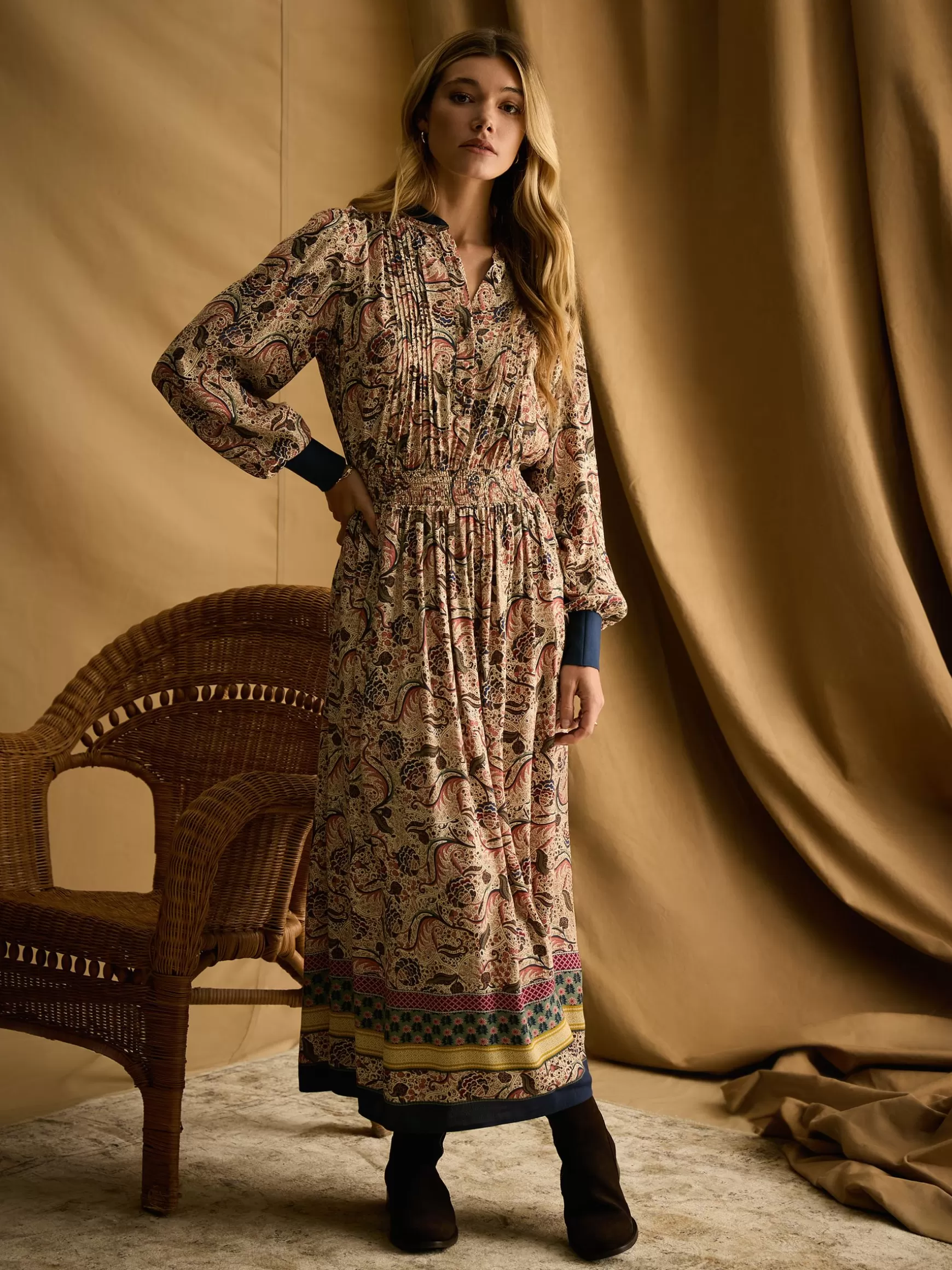 Rosa Printed Maxi Shirt Dress^Joules Shop