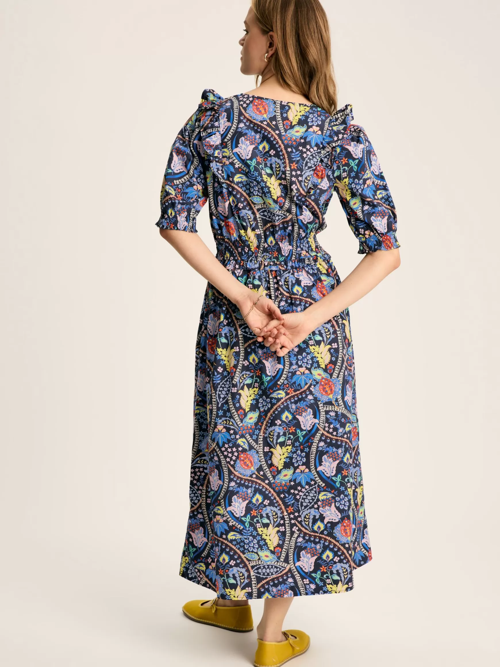 Rosalie V-Neck Frill Dress^Joules Fashion