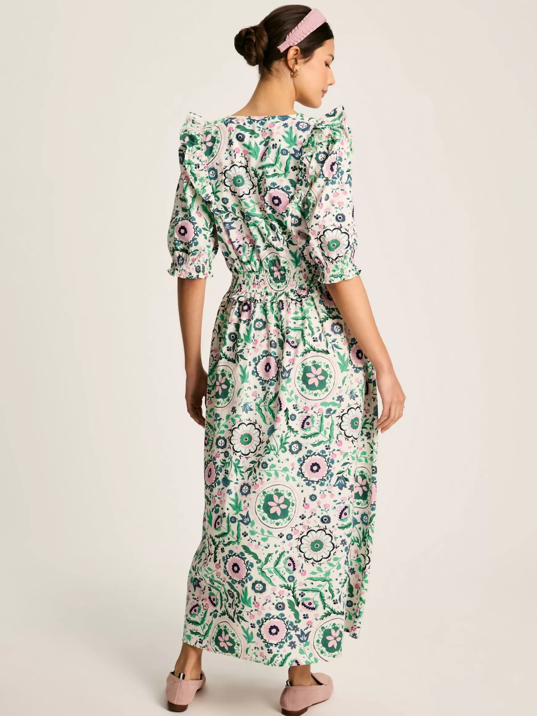 Rosalie V-Neck Frill Dress^Joules Cheap