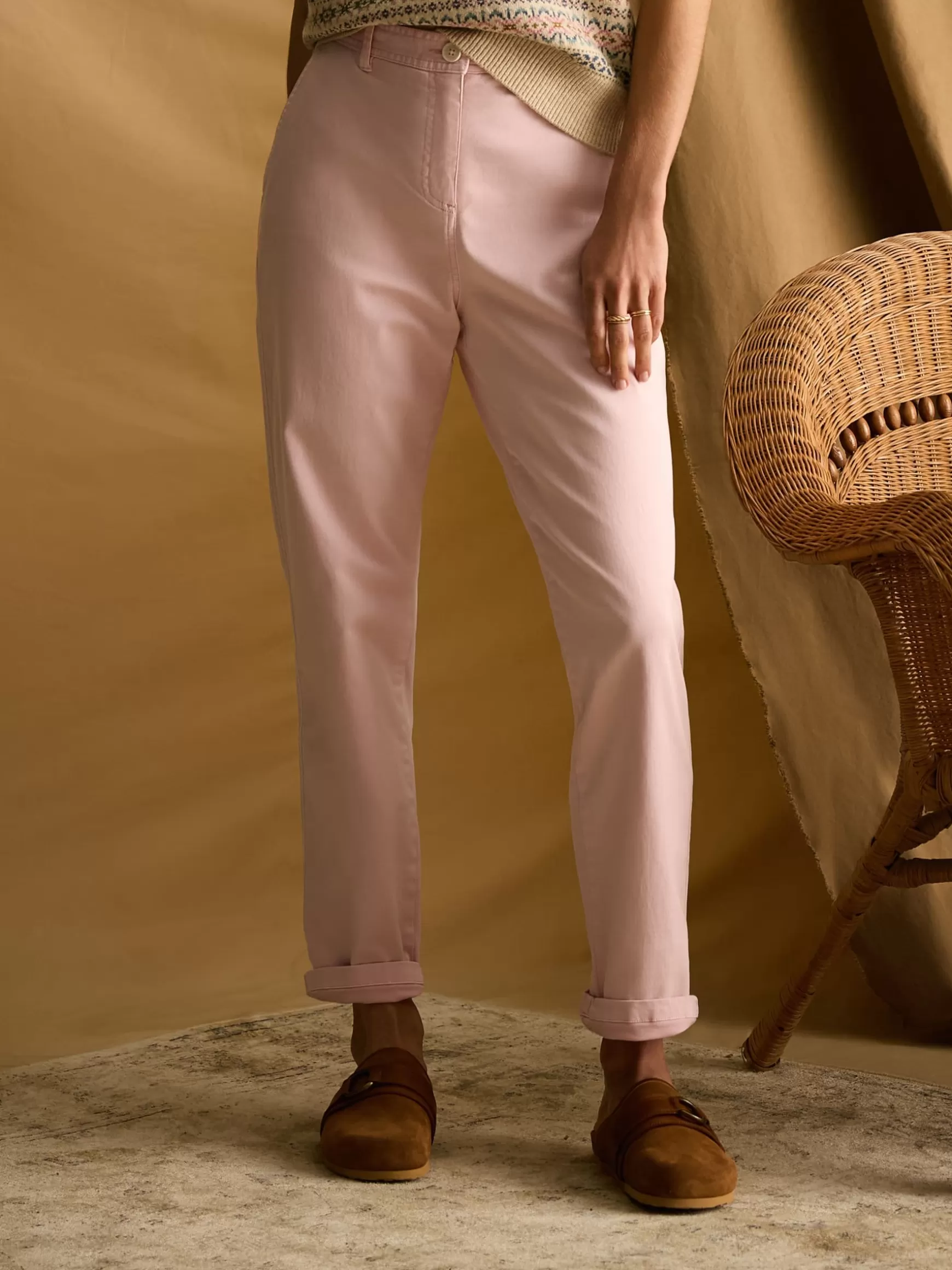 Rose Pink Slim Fit Chino Trousers^Joules Outlet
