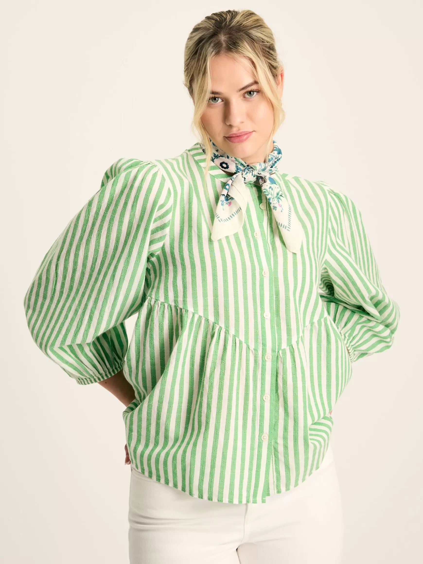 Rowan Gathered Sleeve Blouse^Joules Clearance