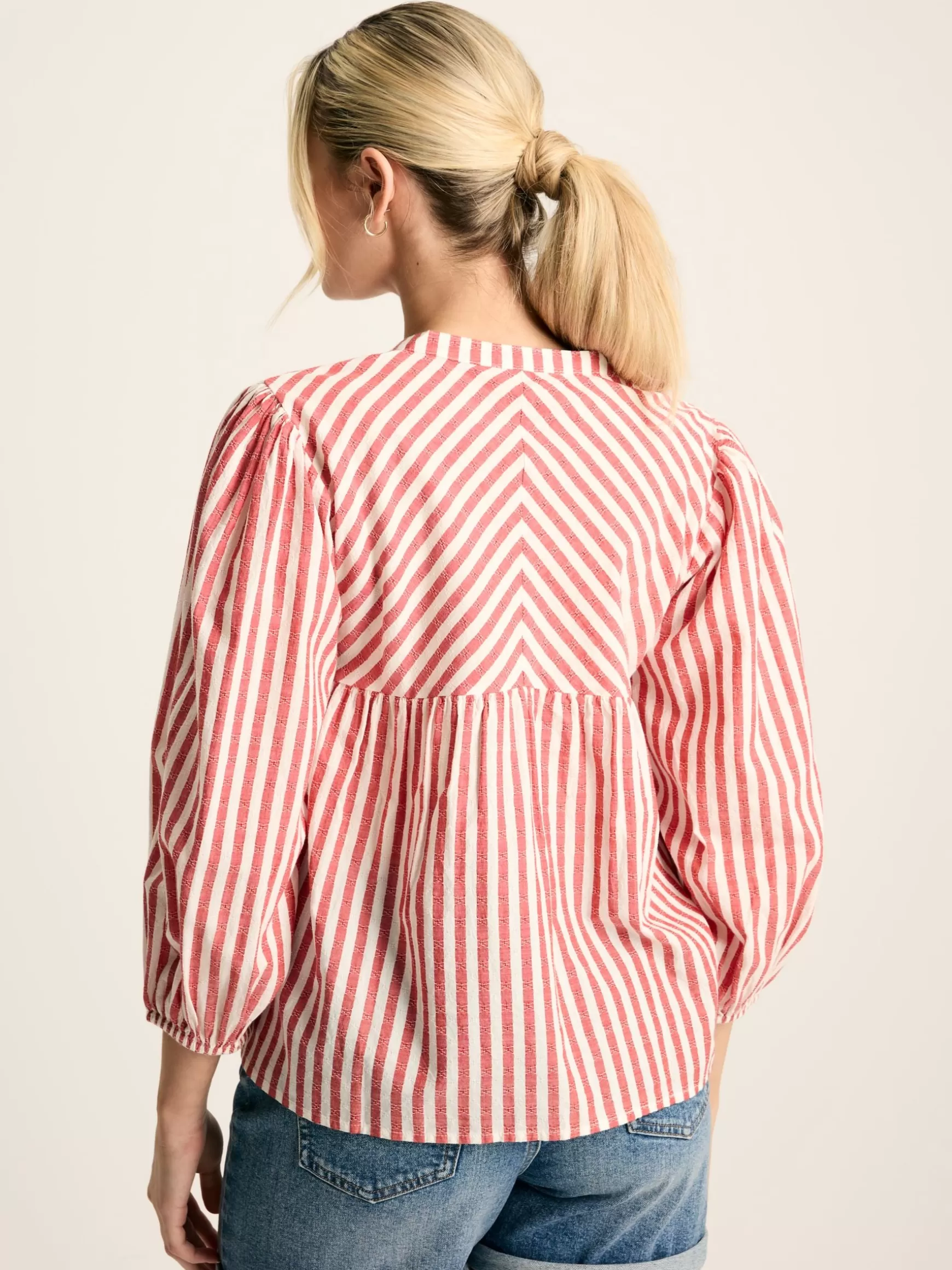 Rowan Gathered Sleeve Blouse^Joules New