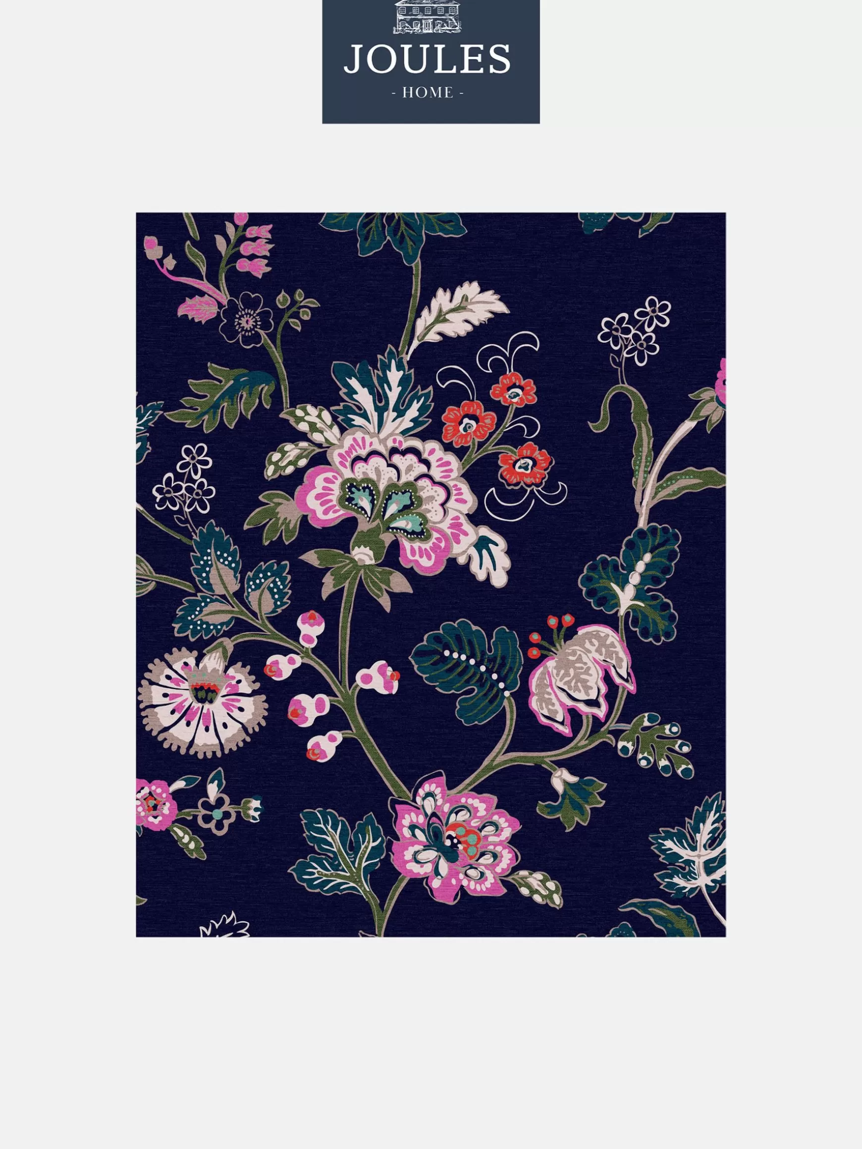 Royal Navy Vine Cottage Floral 10M Wallpaper^Joules Flash Sale