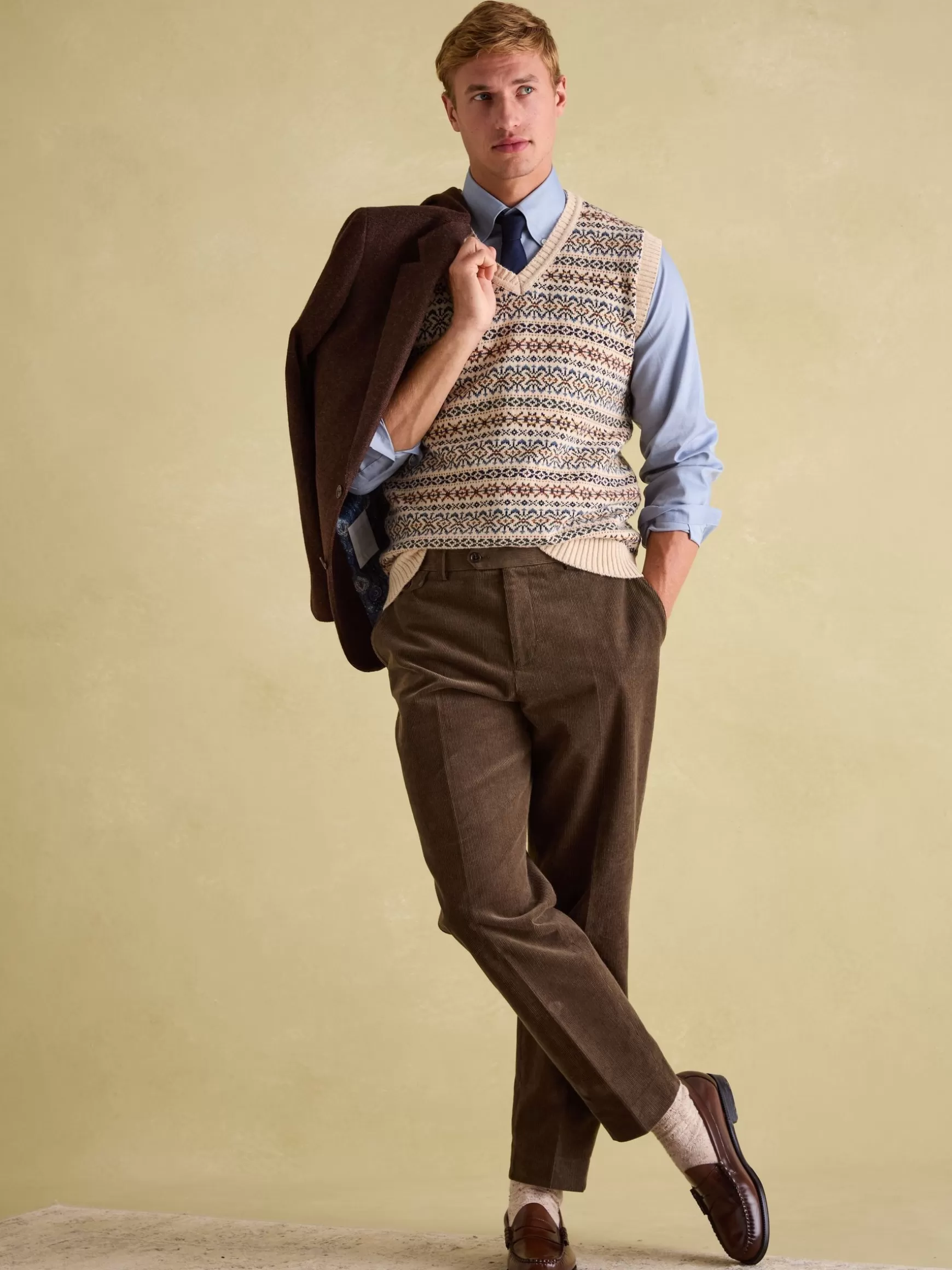 Rust Brown Slim Fit Herringbone Blazer^Joules Store