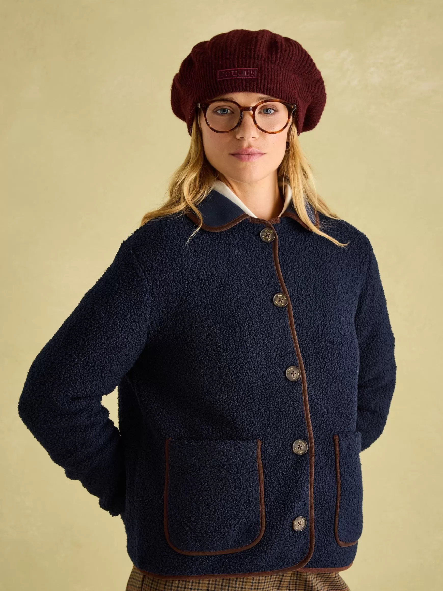 Sadie Button Down Fleece Jacket^Joules Shop