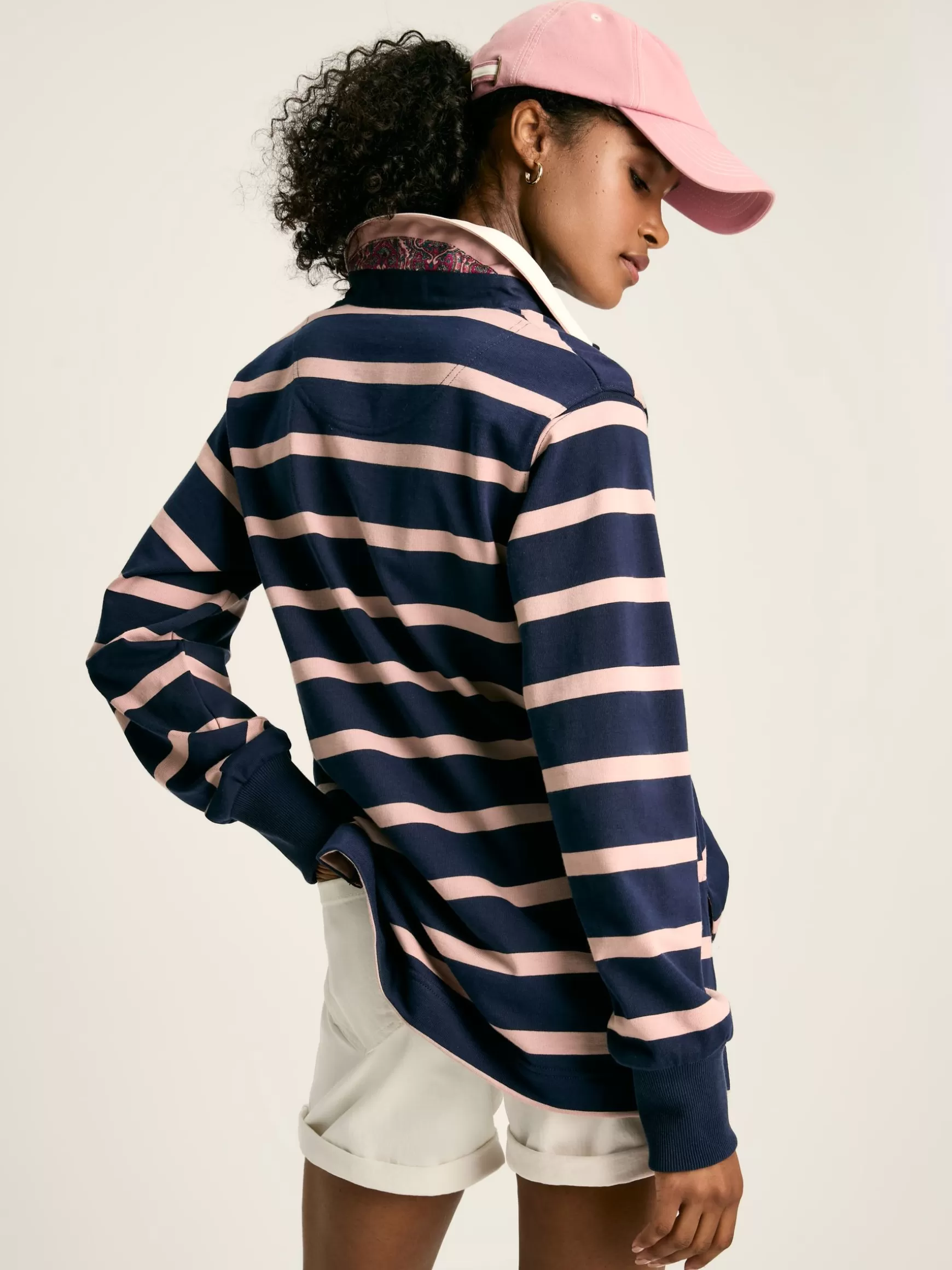 Sammie Navy Blue Striped Heavyweight Cotton Rugby Shirt^Joules Best Sale