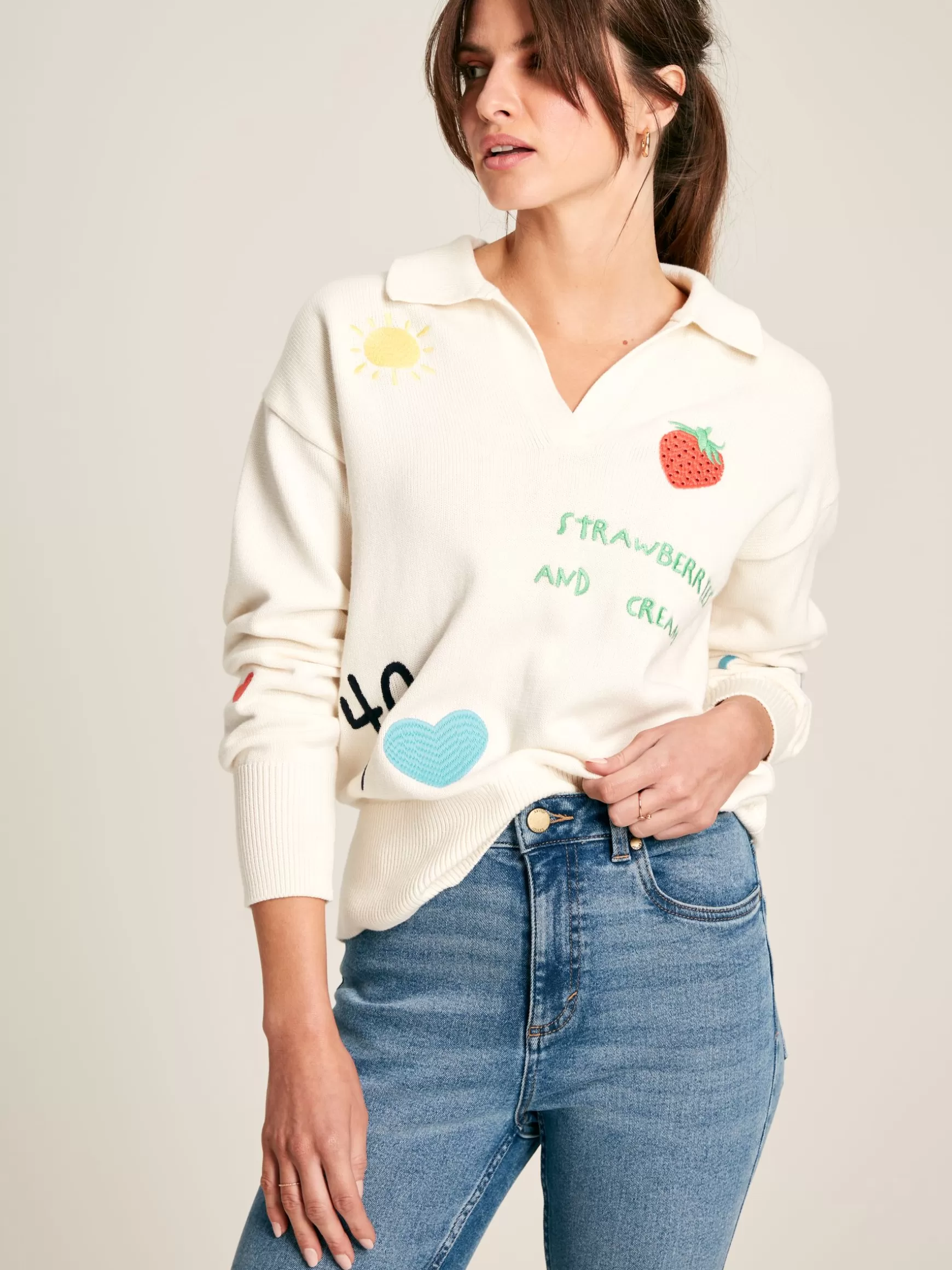 Set Match Jumper with Tennis Embroidery^Joules Best