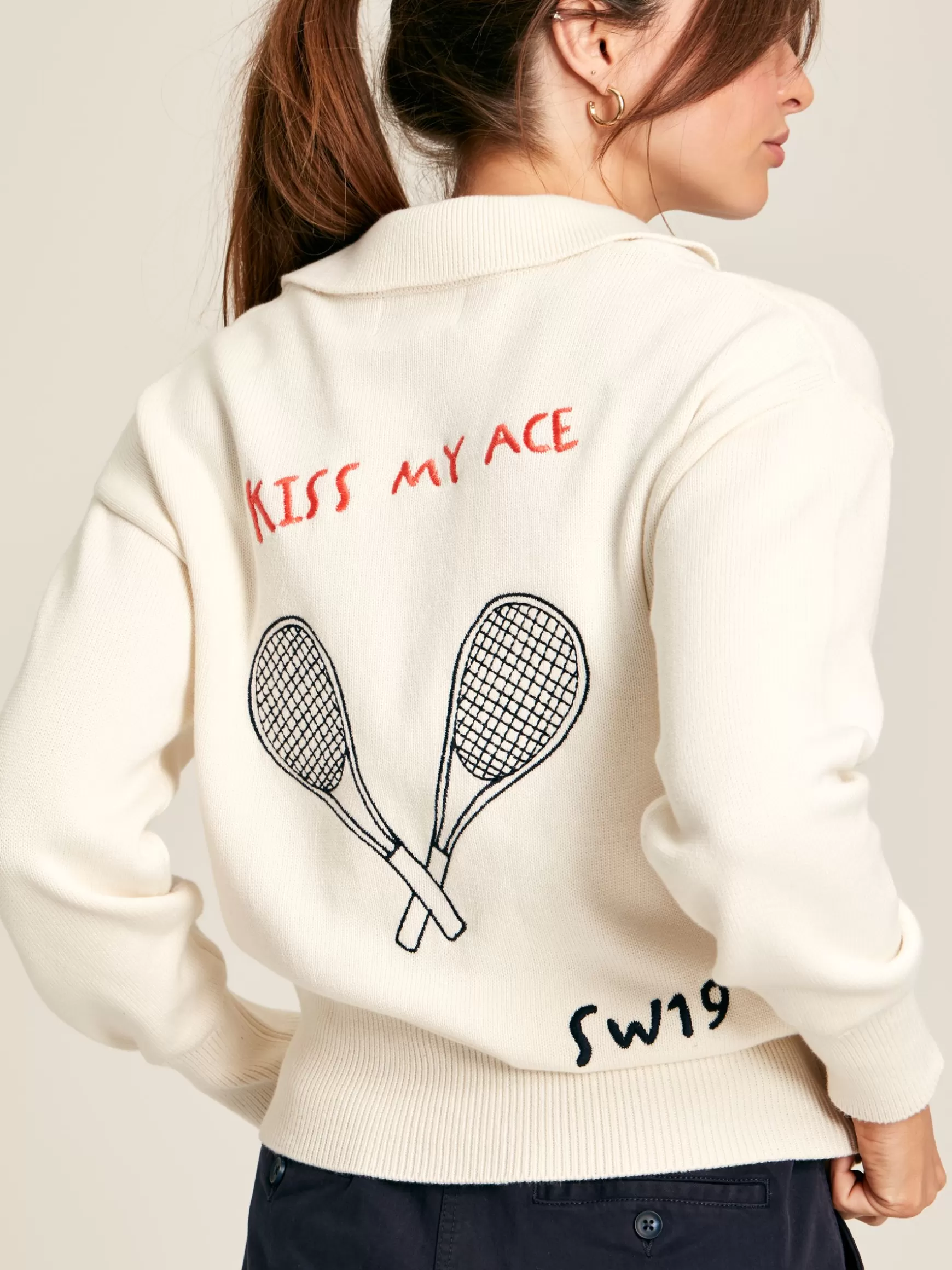 Set Match Jumper with Tennis Embroidery^Joules Best