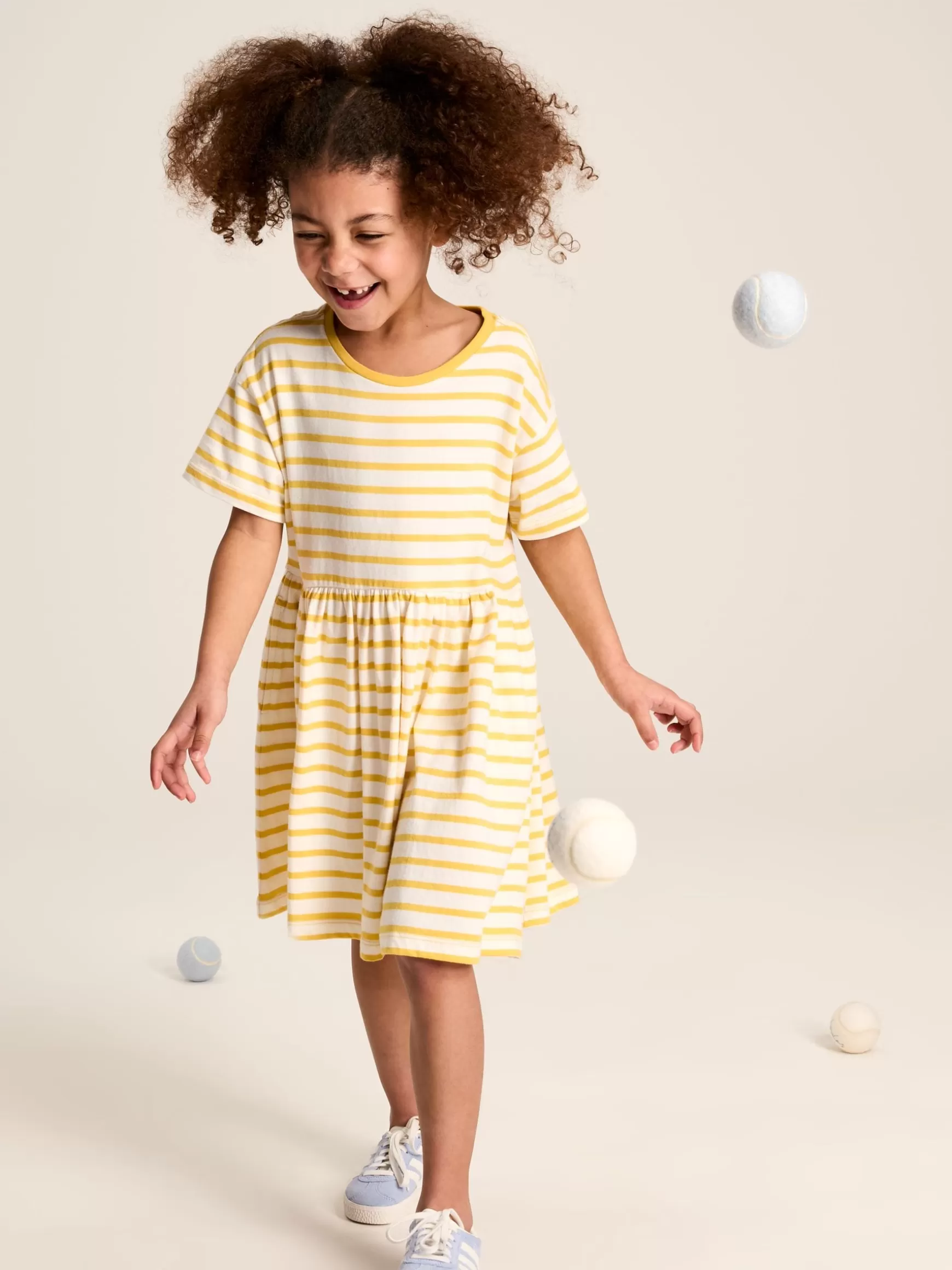 Skye Yellow Striped Jersey T-Shirt Dress^Joules Flash Sale